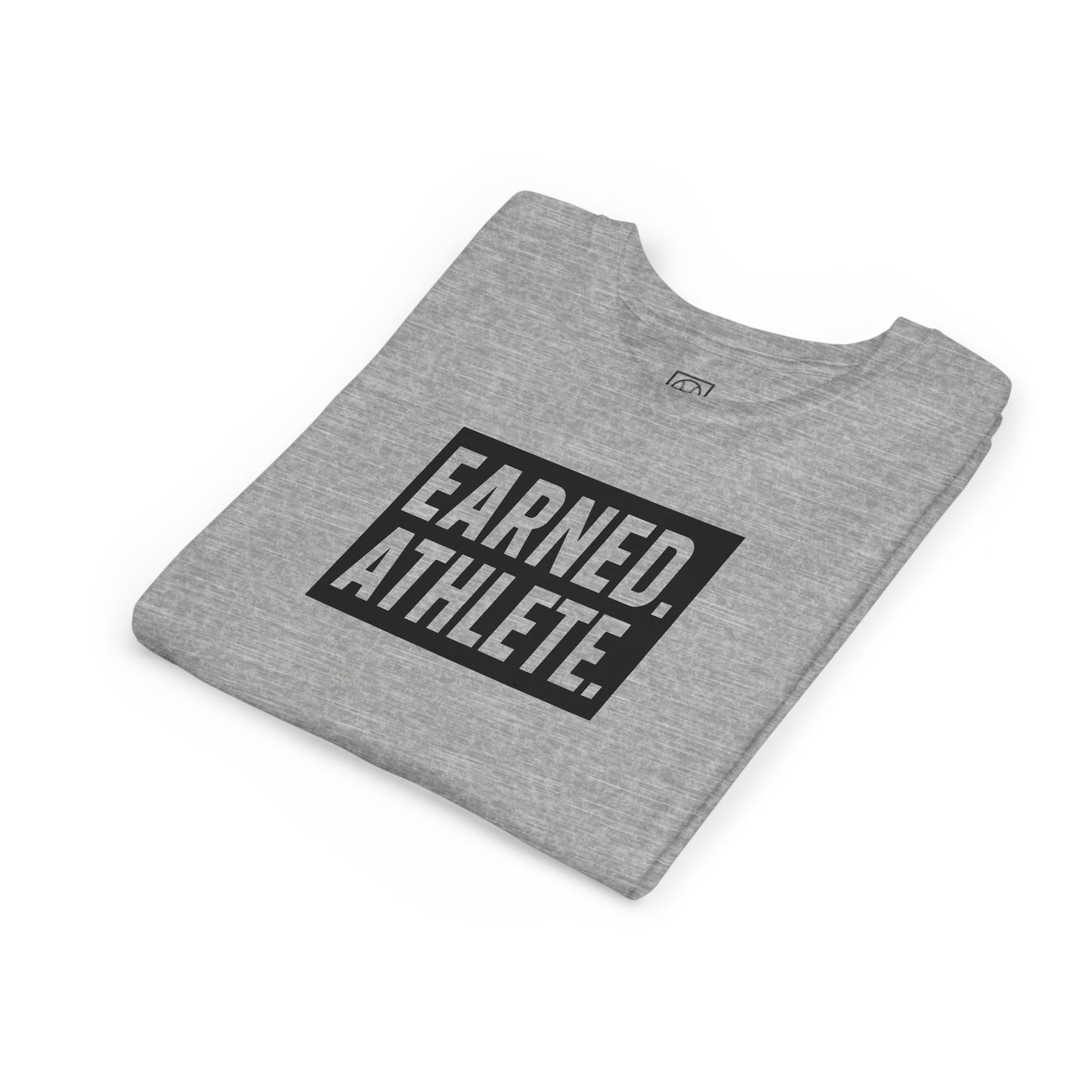 EARNED. ATHLETE. Logo Youth Tee (Black Font)