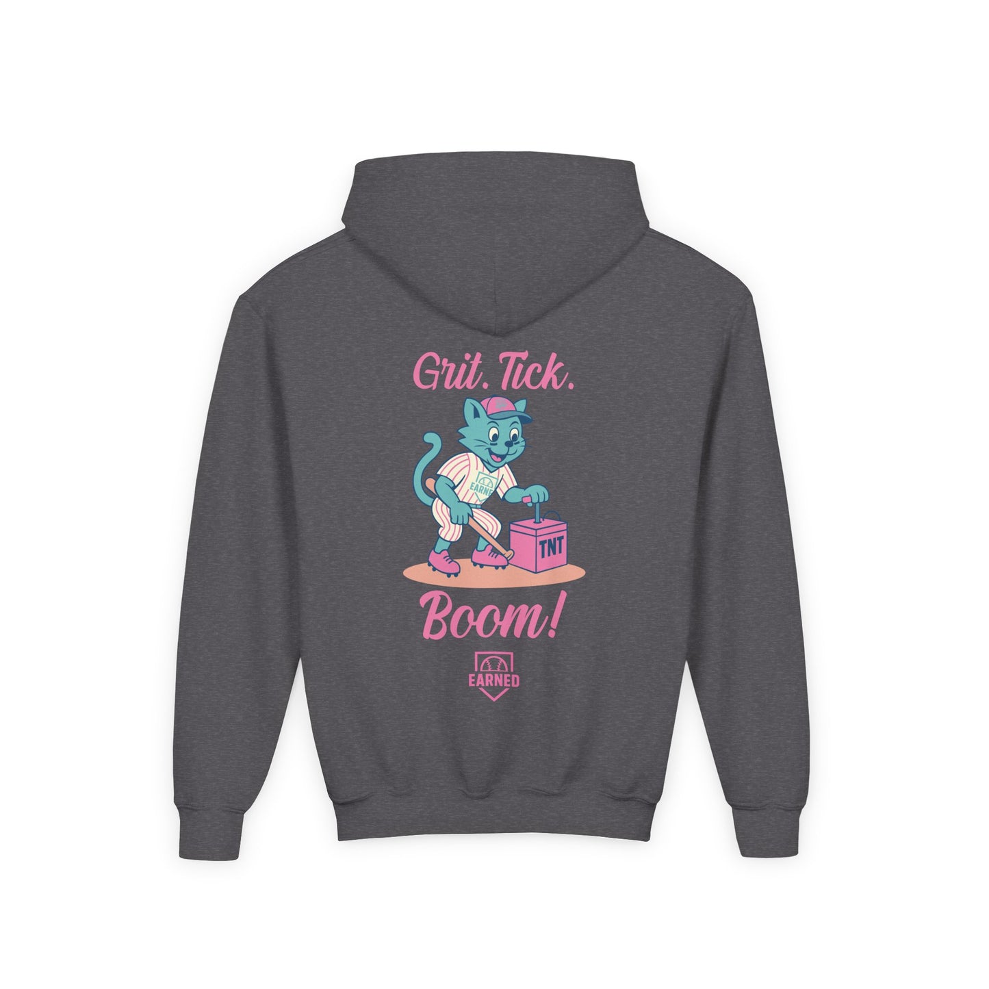GRIT. TICK. BOOM. Youth Hoodie - TOMFOOLERY Collection