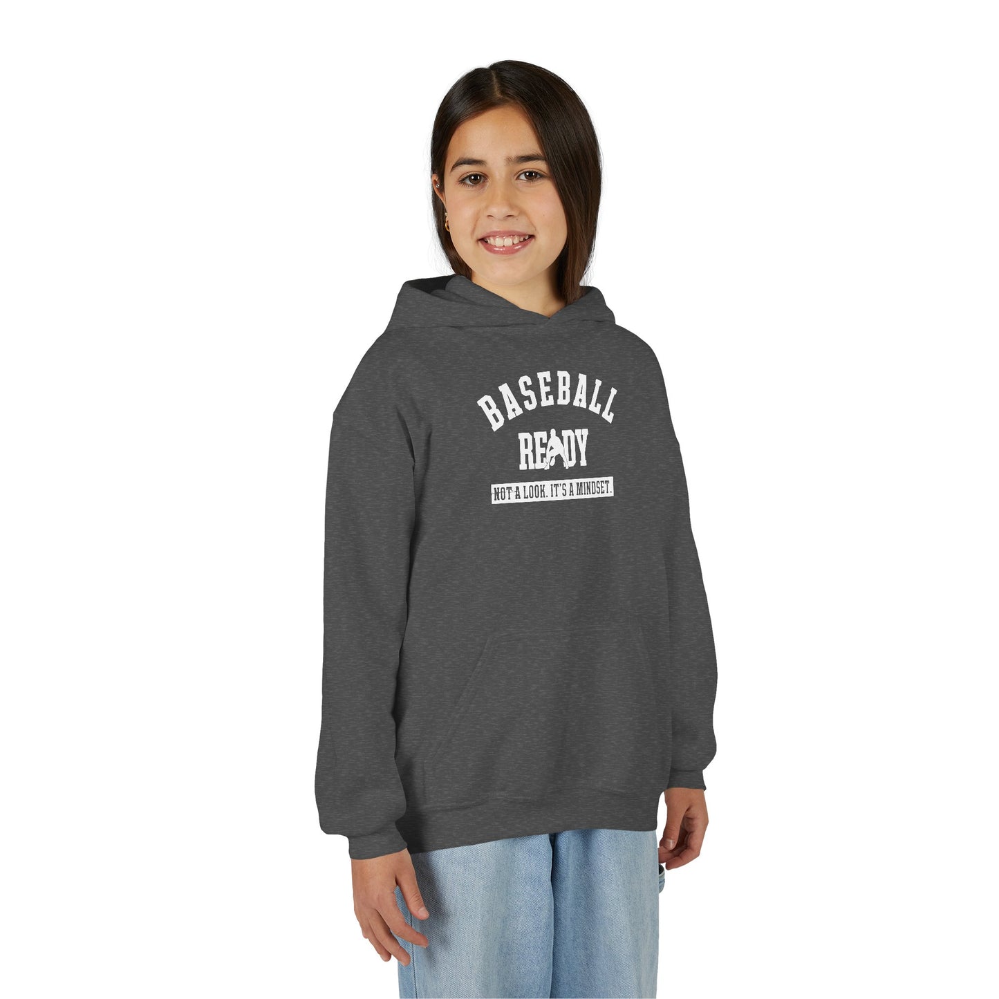 BASEBALL READY Youth Hoodie (White Logo)