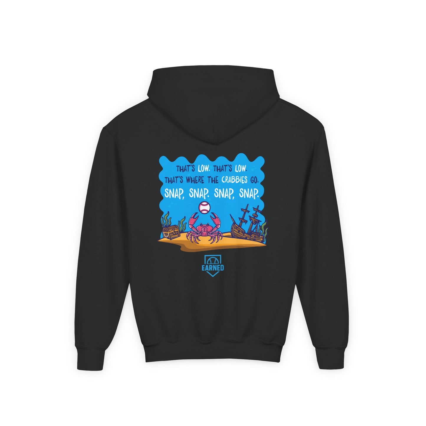 THAT'S LOW CRABBY Youth Hoodie - DUGOUT CHANT Collection