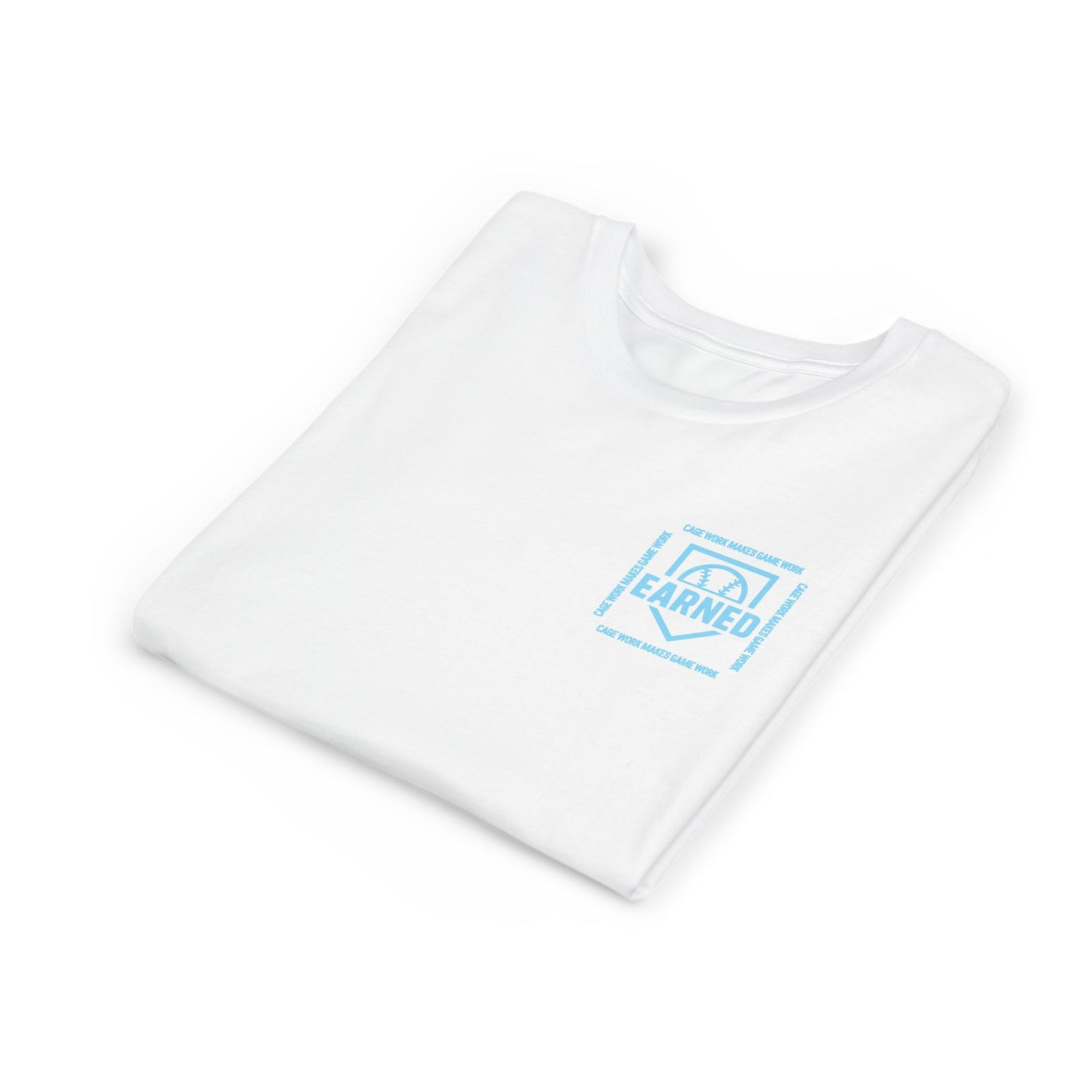 CAGE WORK MAKES GAME WORK Youth Tee (Blue Font)