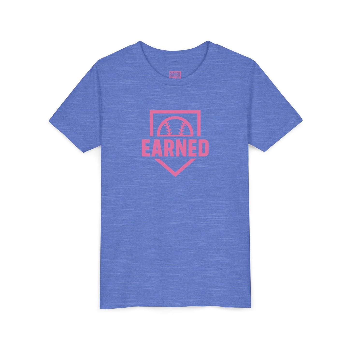 EARNED Logo Youth Tee (Hot Pink)