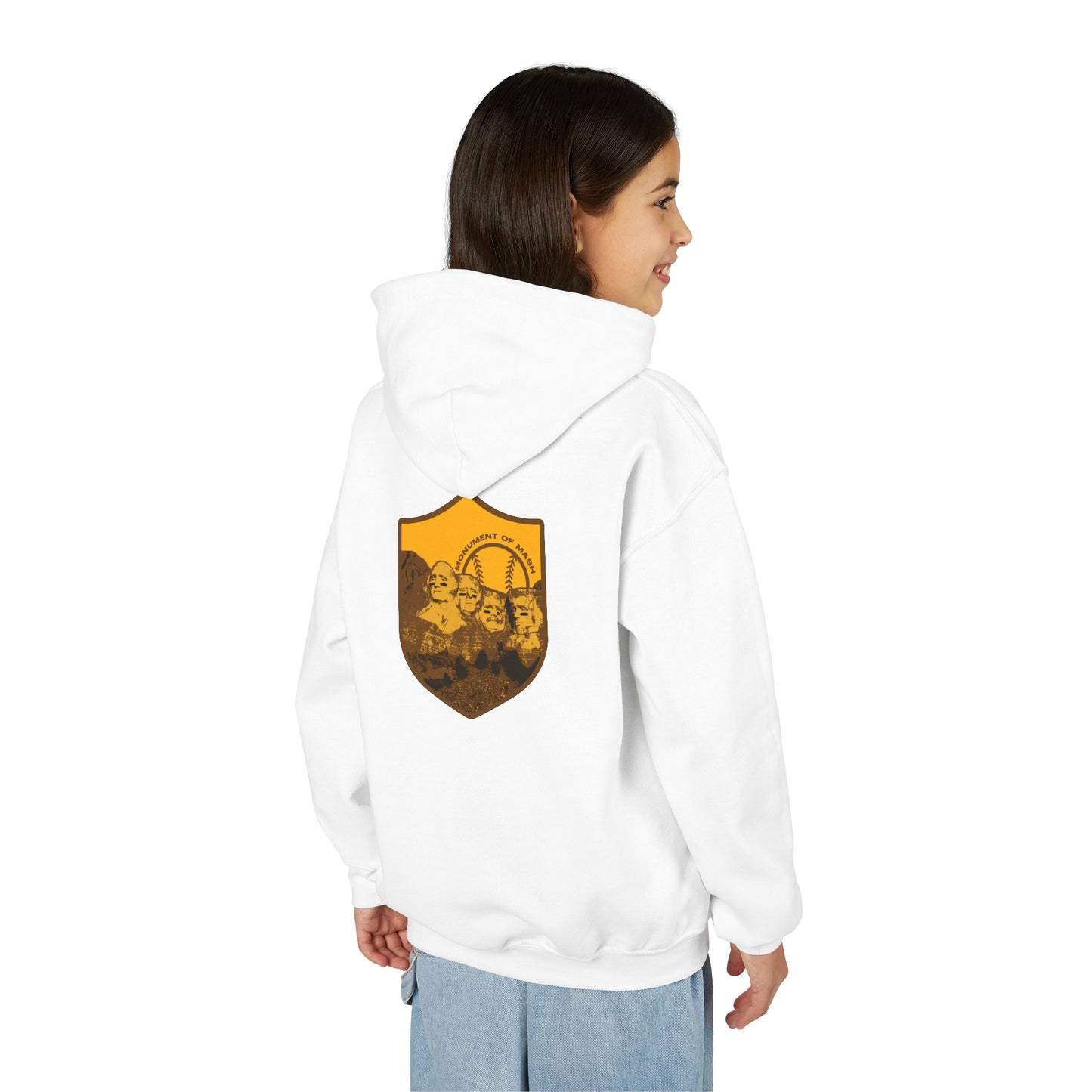 MONUMENT OF MASH Youth Hoodie (Gold & Brown) - AMERICA 250 Collection