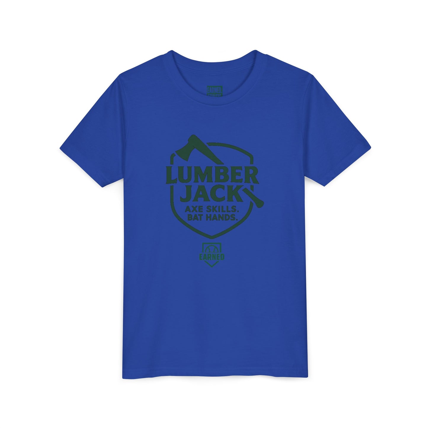 LUMBER JACK. AXE SKILLS. BAT HANDS. Youth Tee