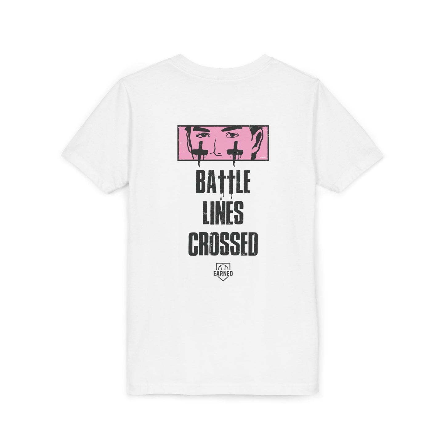 BATTLE LINES CROSSED Youth Tee (Black Font)