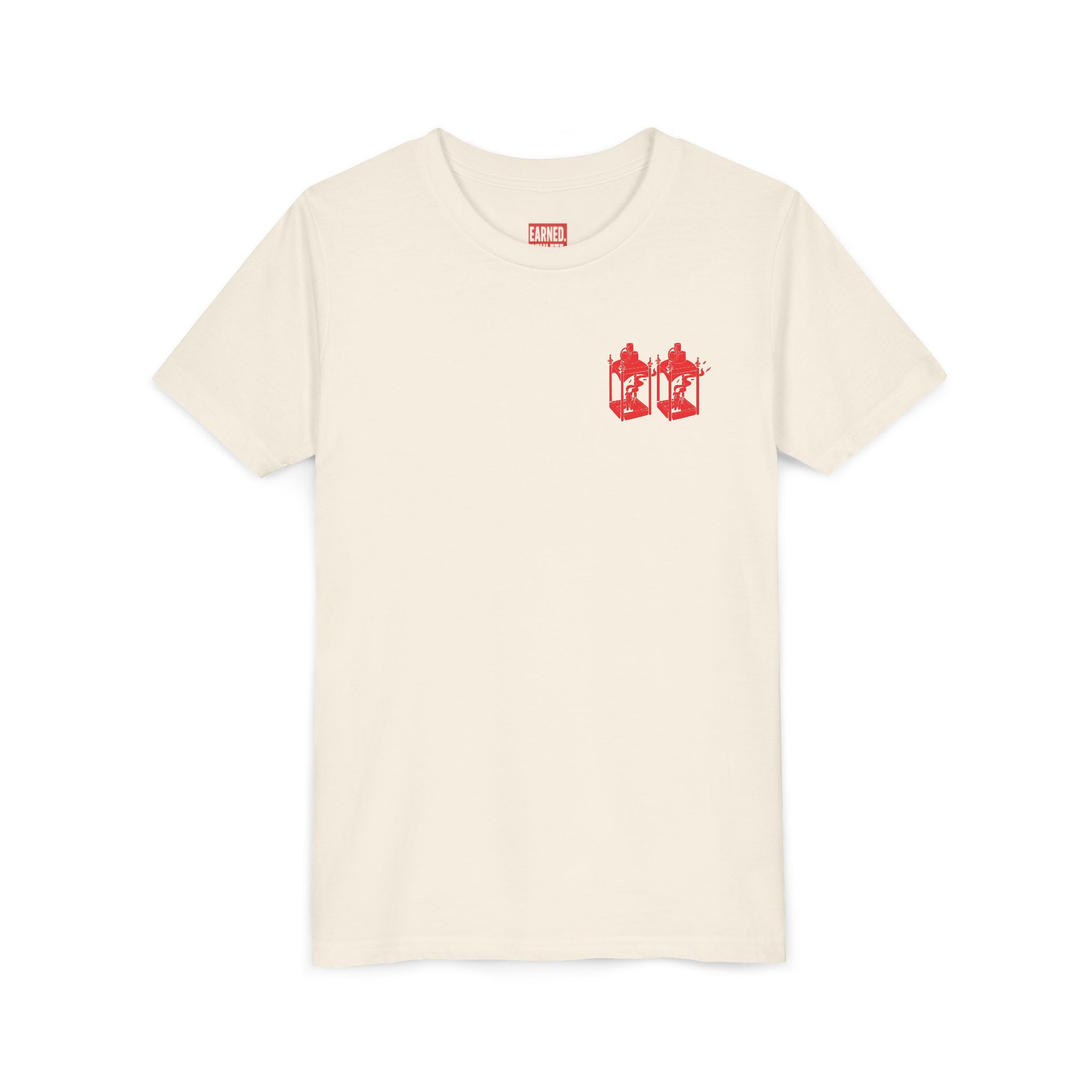 ONE IF BY LAND, TWO IF IT'S A DOUBLE Youth Tee (Paul Revere Red)