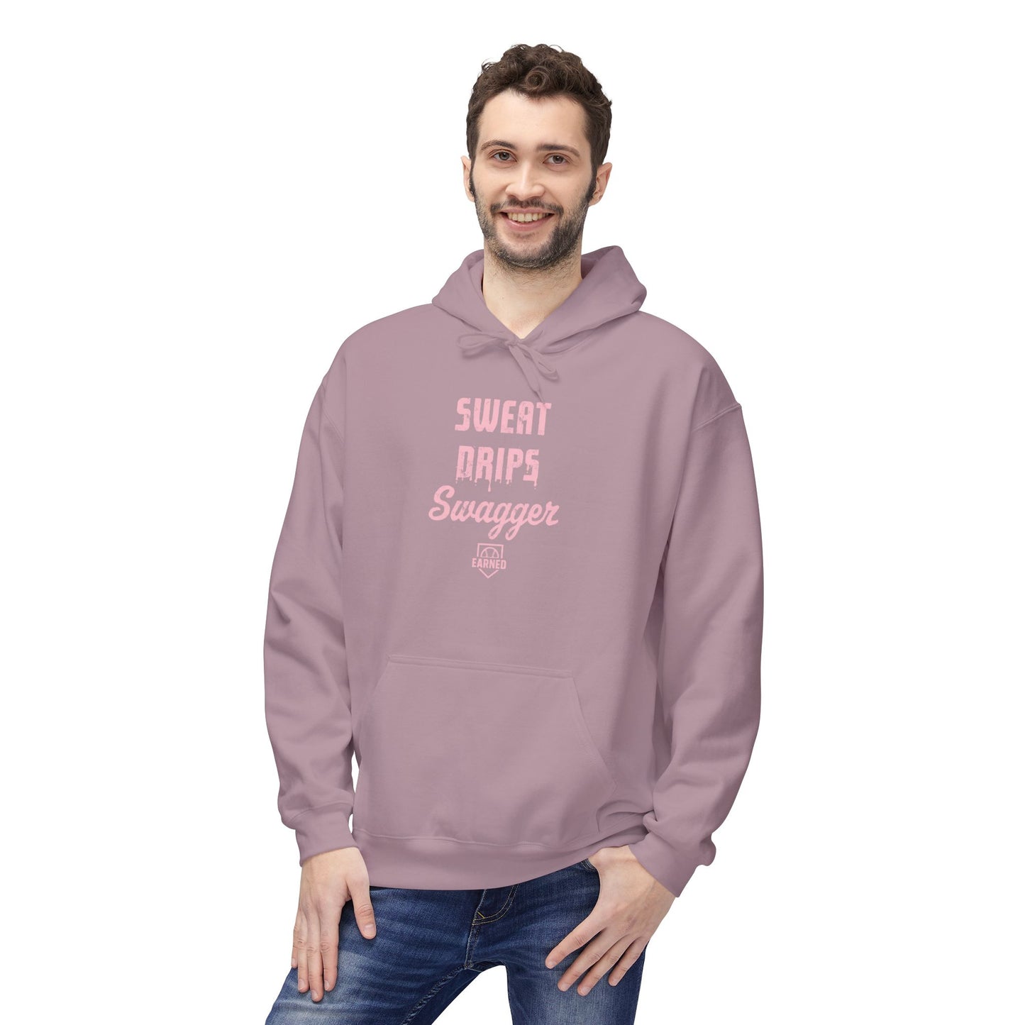 SWEAT DRIPS SWAGGER Hoodie (Pink Font)