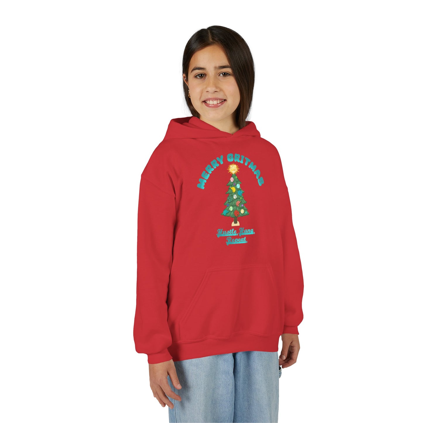 MERRY GRITMAS Youth Hoodie - SLEIGH SQUAD Collection