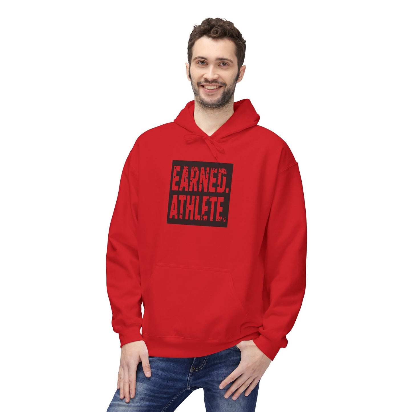 EARNED. ATHLETE. Hoodie (Black Logo)