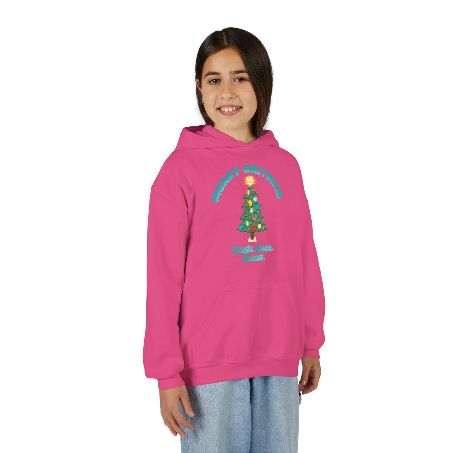 MERRY GRITMAS Youth Hoodie - SLEIGH SQUAD Collection