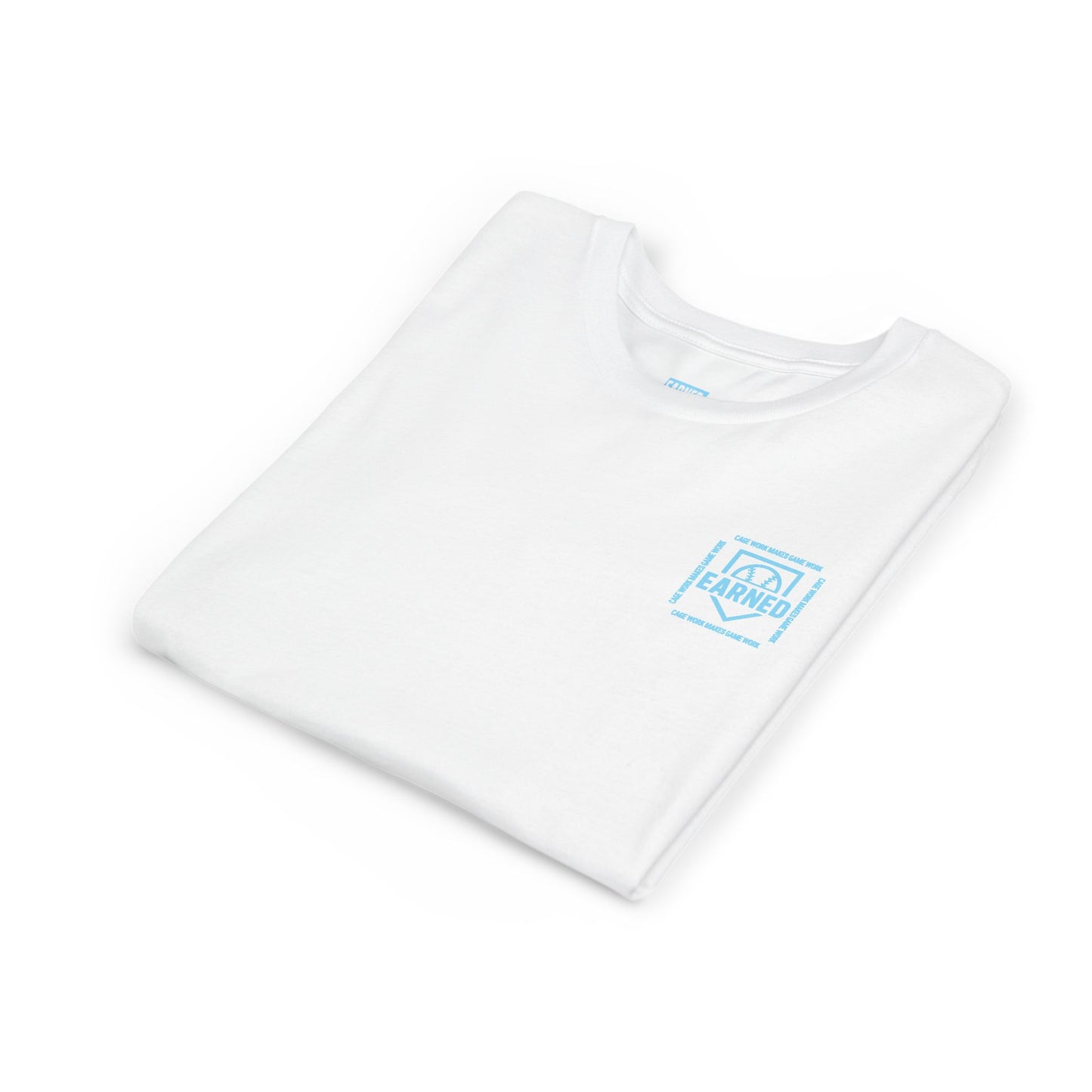 CAGE WORK MAKES GAME WORK Youth Tee (Blue Font)