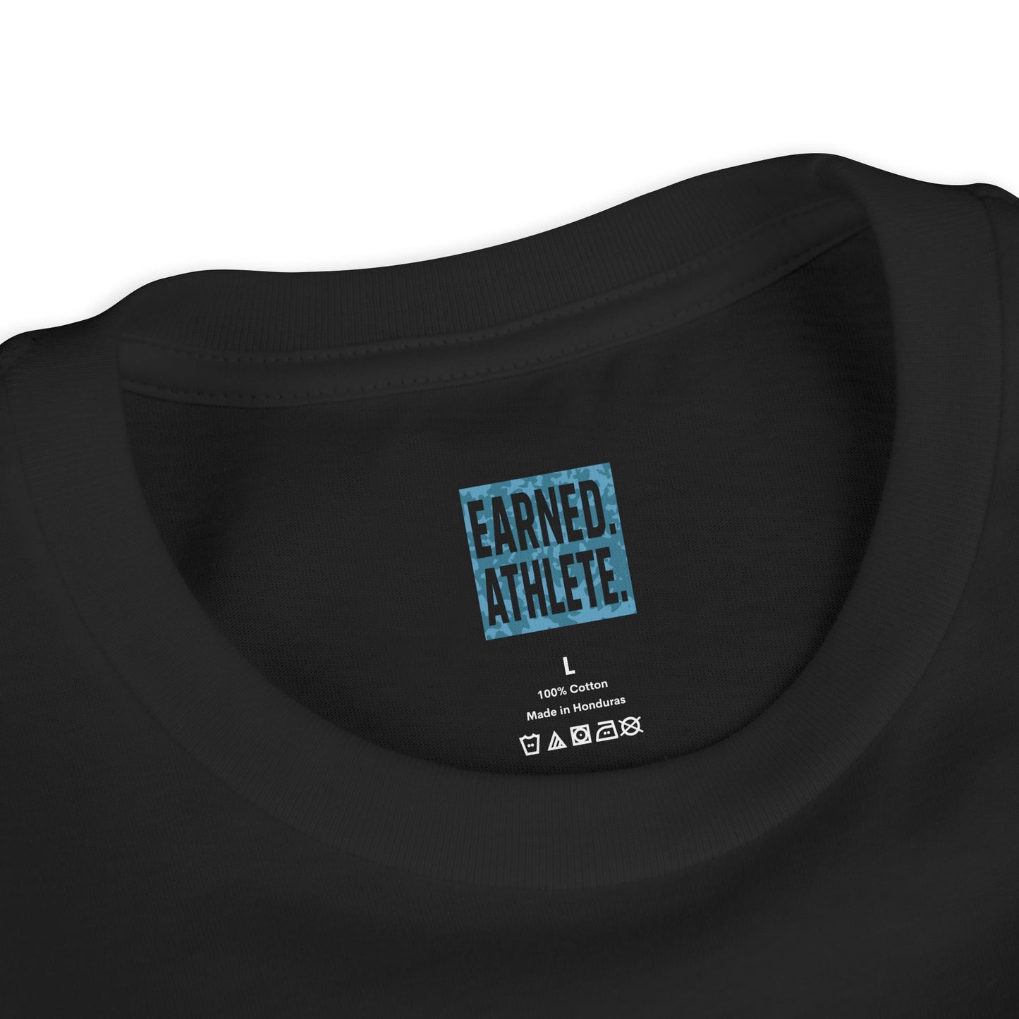 SHOWING UP ADDS UP Youth Tee (Blue Camo Font)