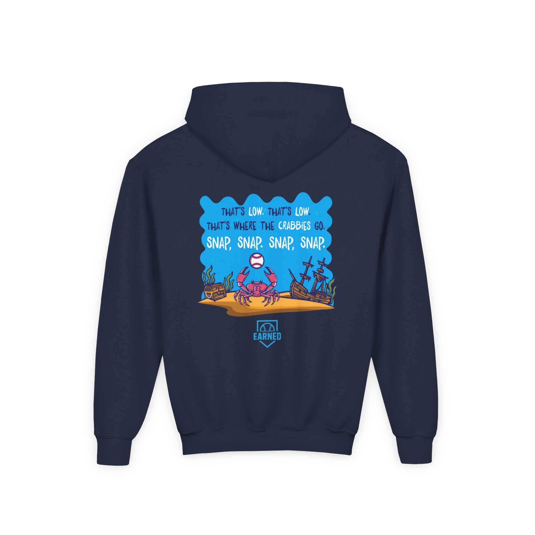 THAT'S LOW CRABBY Youth Hoodie - DUGOUT CHANT Collection