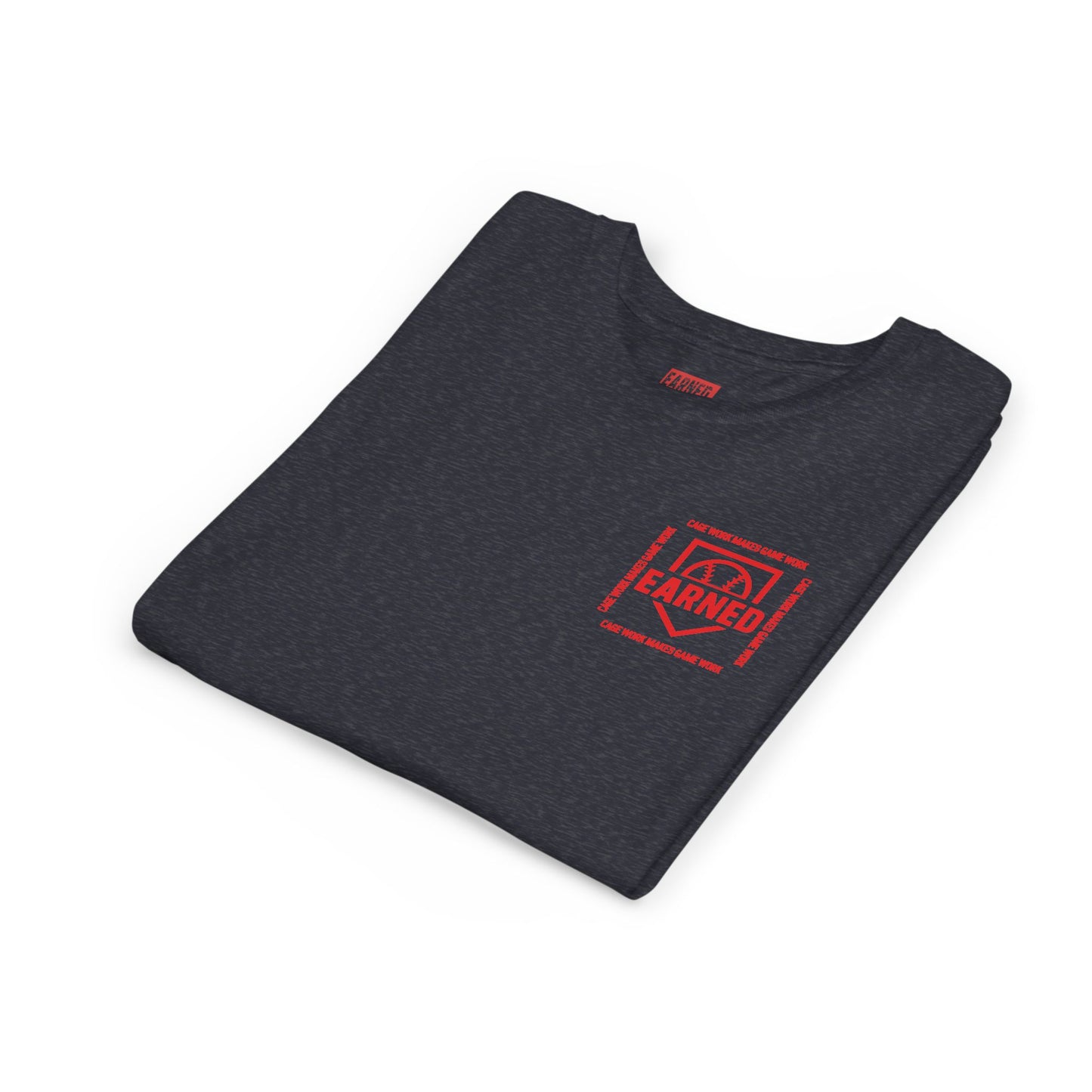 CAGE WORK MAKES GAME WORK Youth Tee (Red Font)