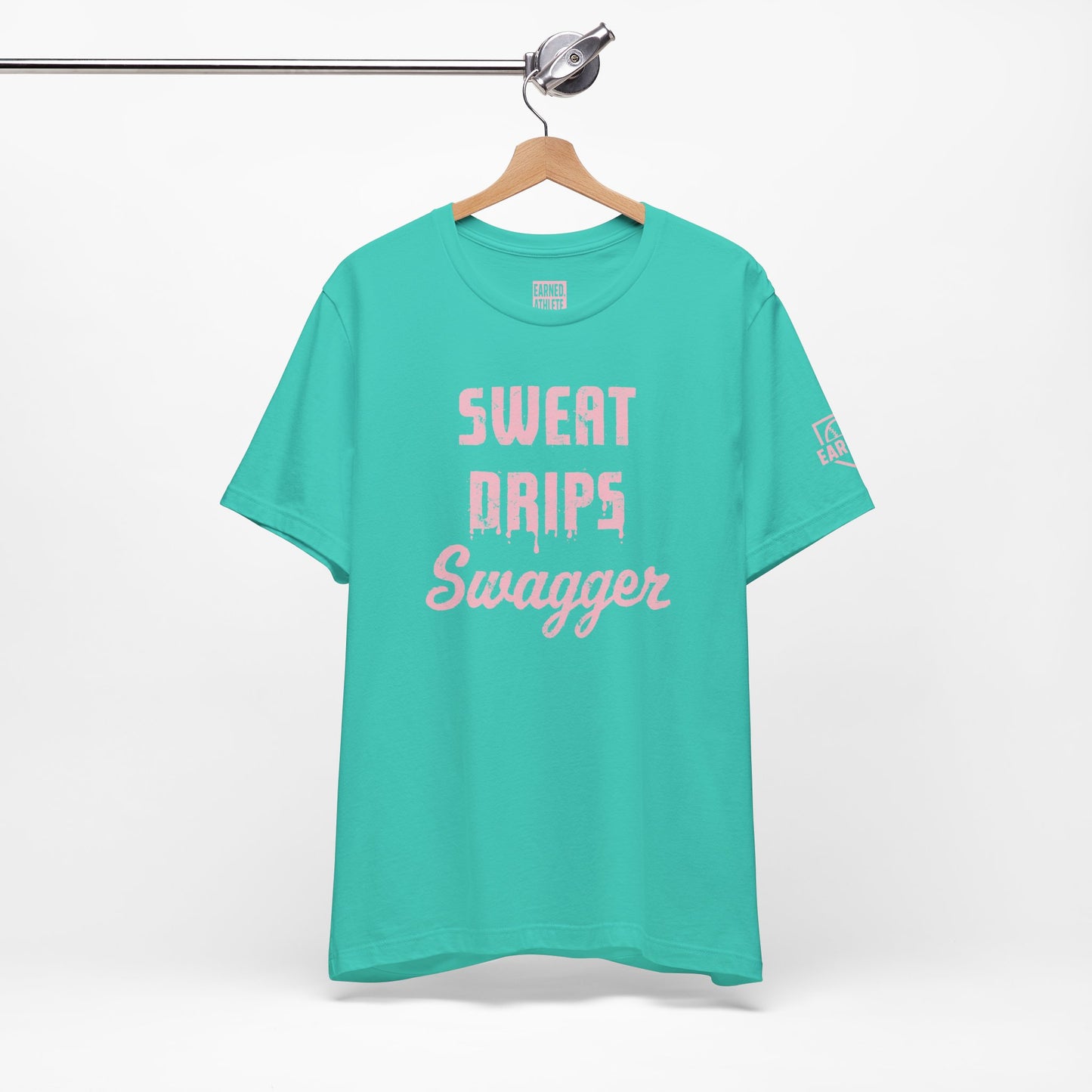 SWEAT DRIPS SWAGGER Tee (Pink Font)
