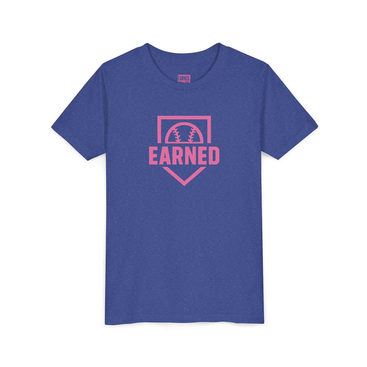 EARNED Logo Youth Tee (Hot Pink)
