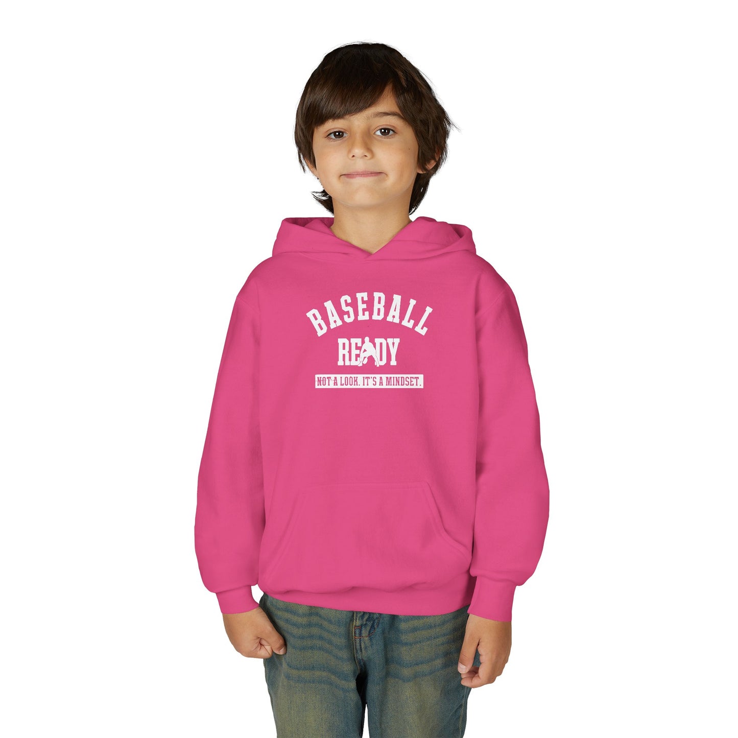 BASEBALL READY Youth Hoodie (White Logo)