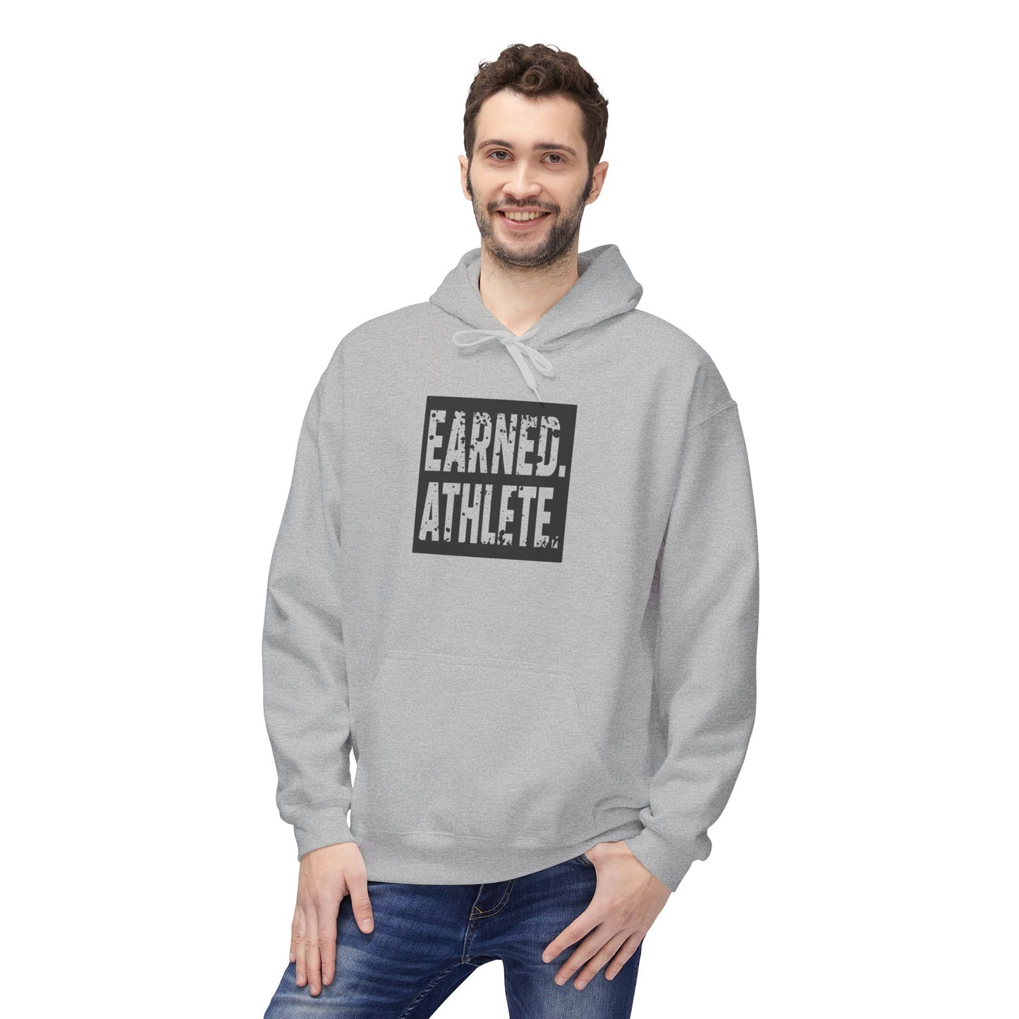 EARNED. ATHLETE. Hoodie (Black Logo)