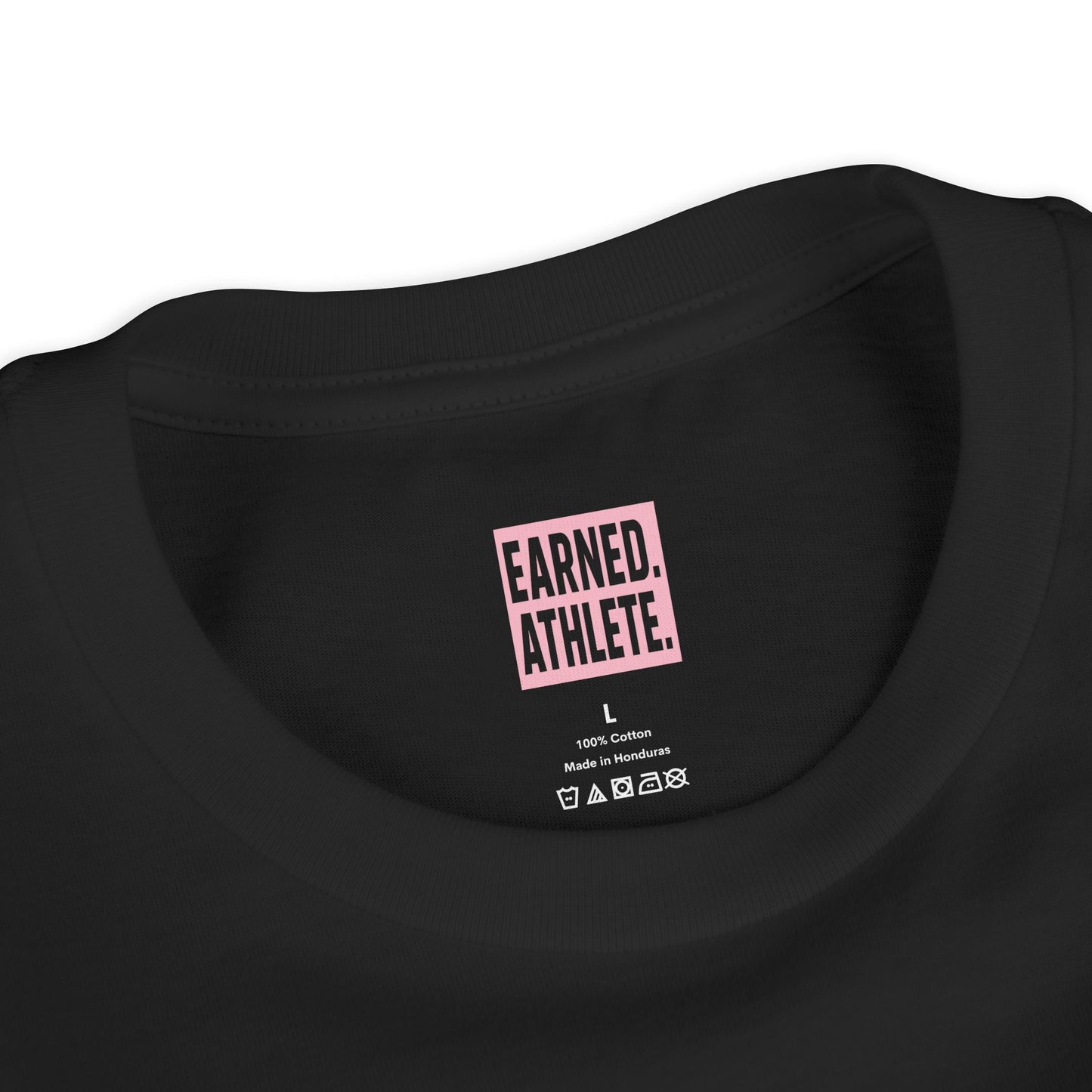 CAGE WORK MAKES GAME WORK Youth Tee (Pink Font)