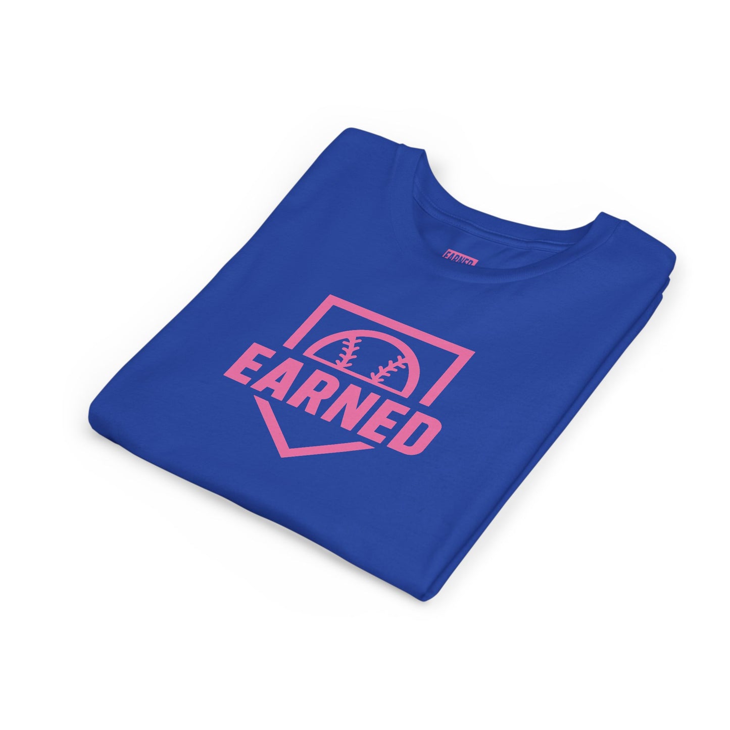 EARNED Logo Youth Tee (Hot Pink)