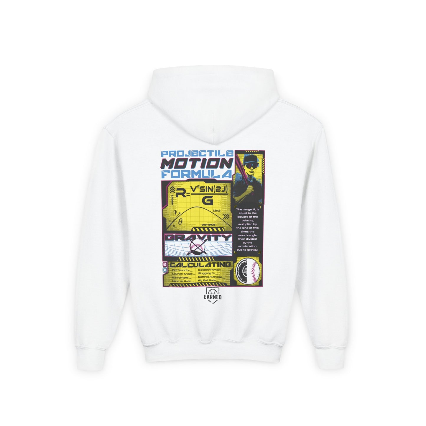 PROJECTILE MOTION FORMULA Youth Tee - BASEBALL IQ Collection