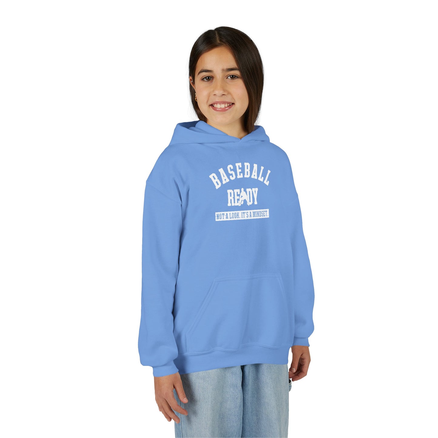 BASEBALL READY Youth Hoodie (White Logo)