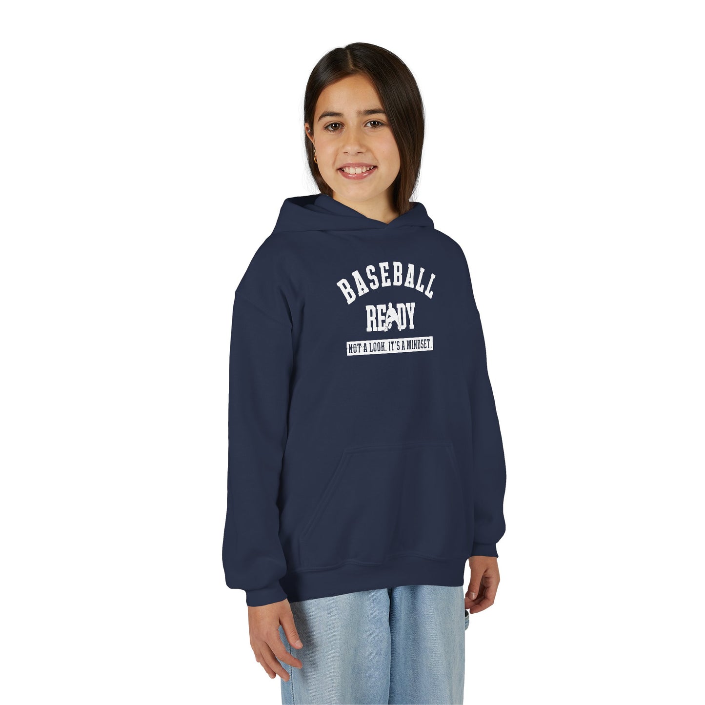 BASEBALL READY Youth Hoodie (White Logo)