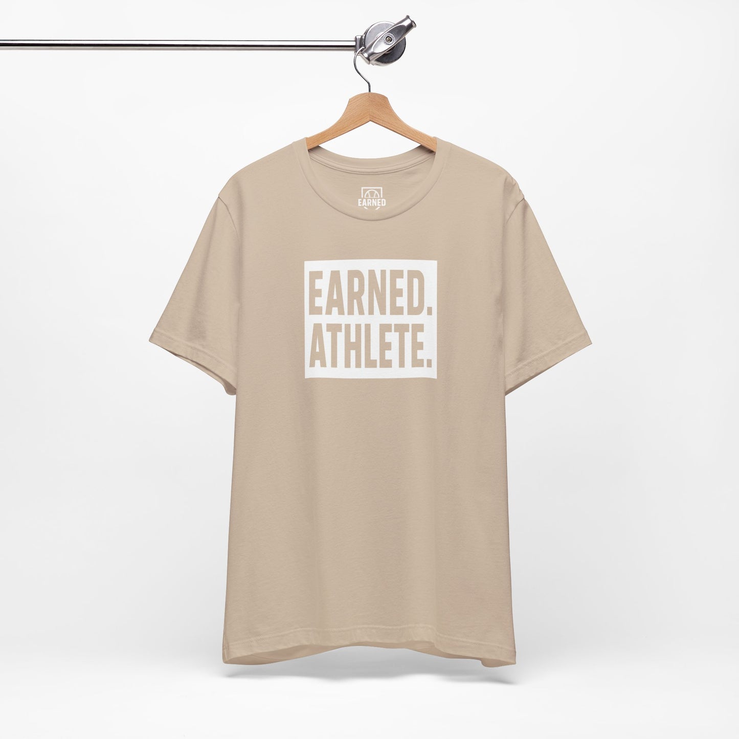 EARNED. ATHLETE. Tee (White Font)