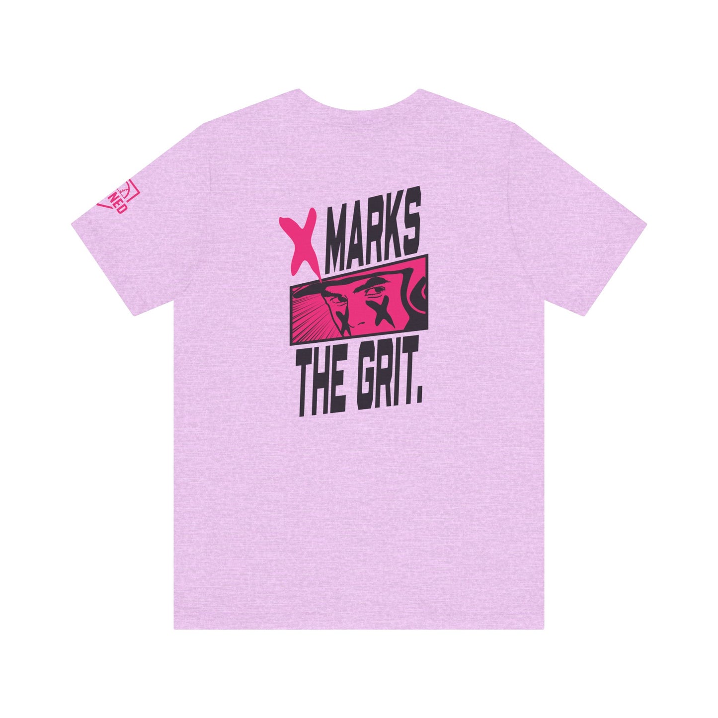X MARKS THE GRIT Tee (Pink X, Black Font)