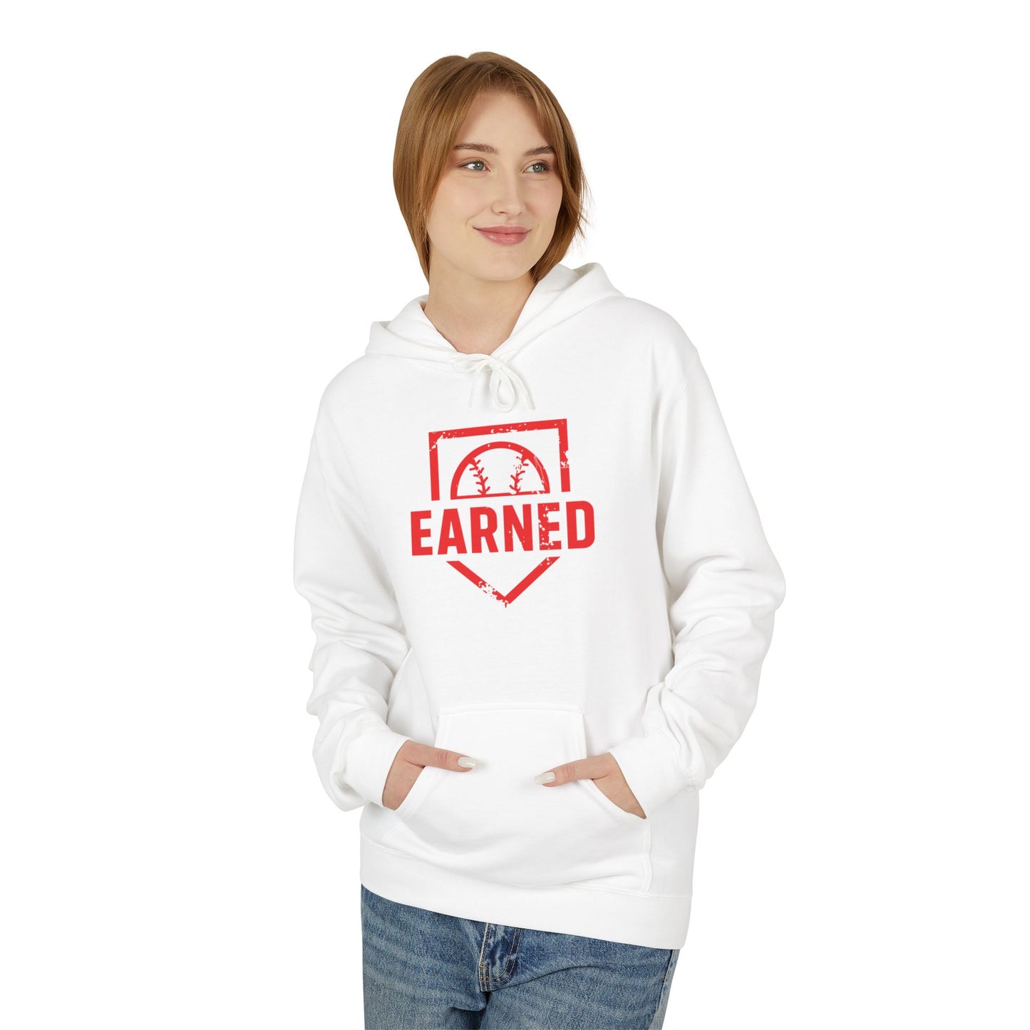 EARNED Logo Hoodie (Red Font)