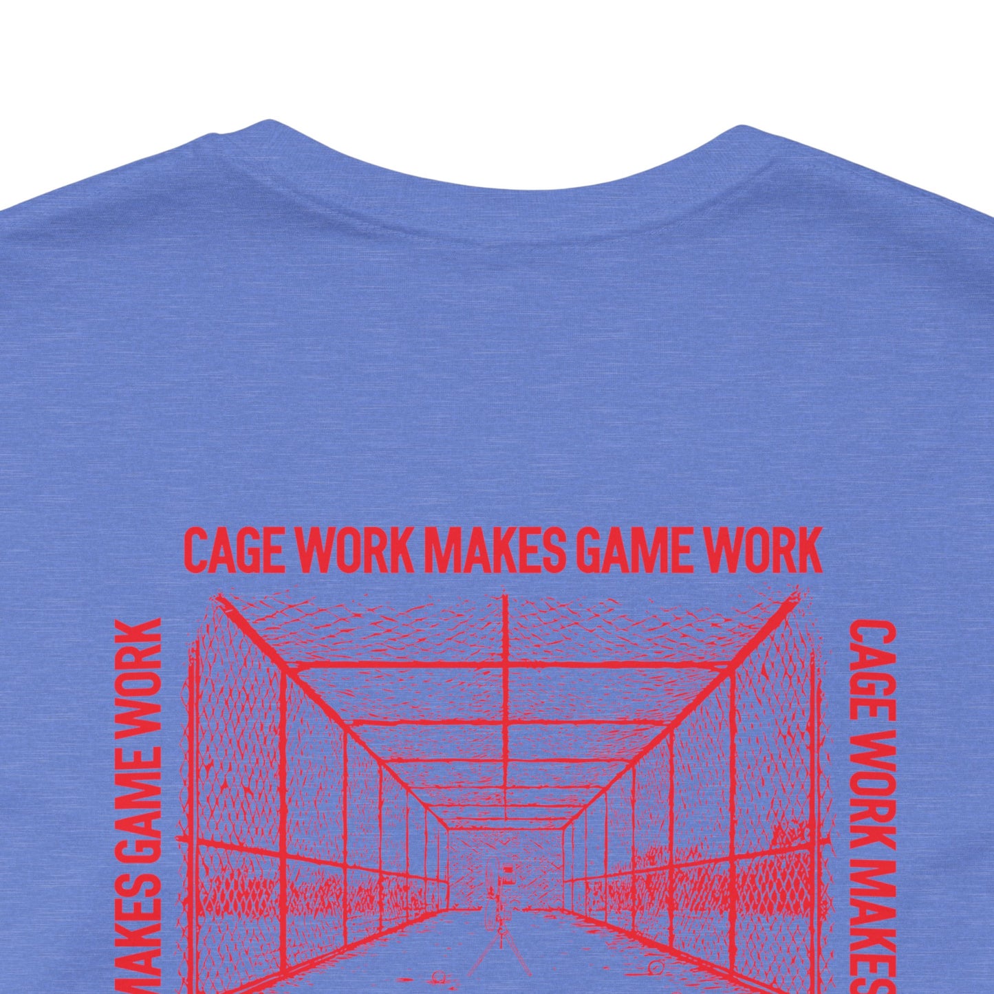CAGE WORK MAKES GAME WORK Tee (Red Font)