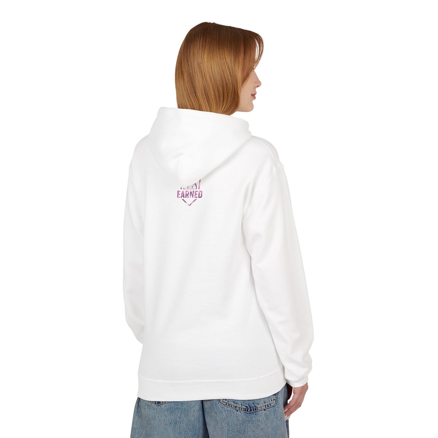 SHOWING UP ADDS UP Adult Hoodie (Pink Camo Logo)