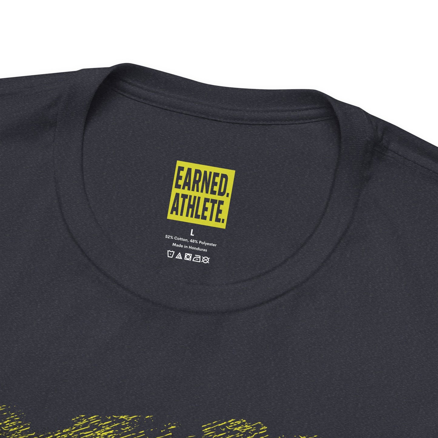 PRACTICE AIN'T OVER TILL THE LIGHTS SHUT OFF Tee (Yellow Font)