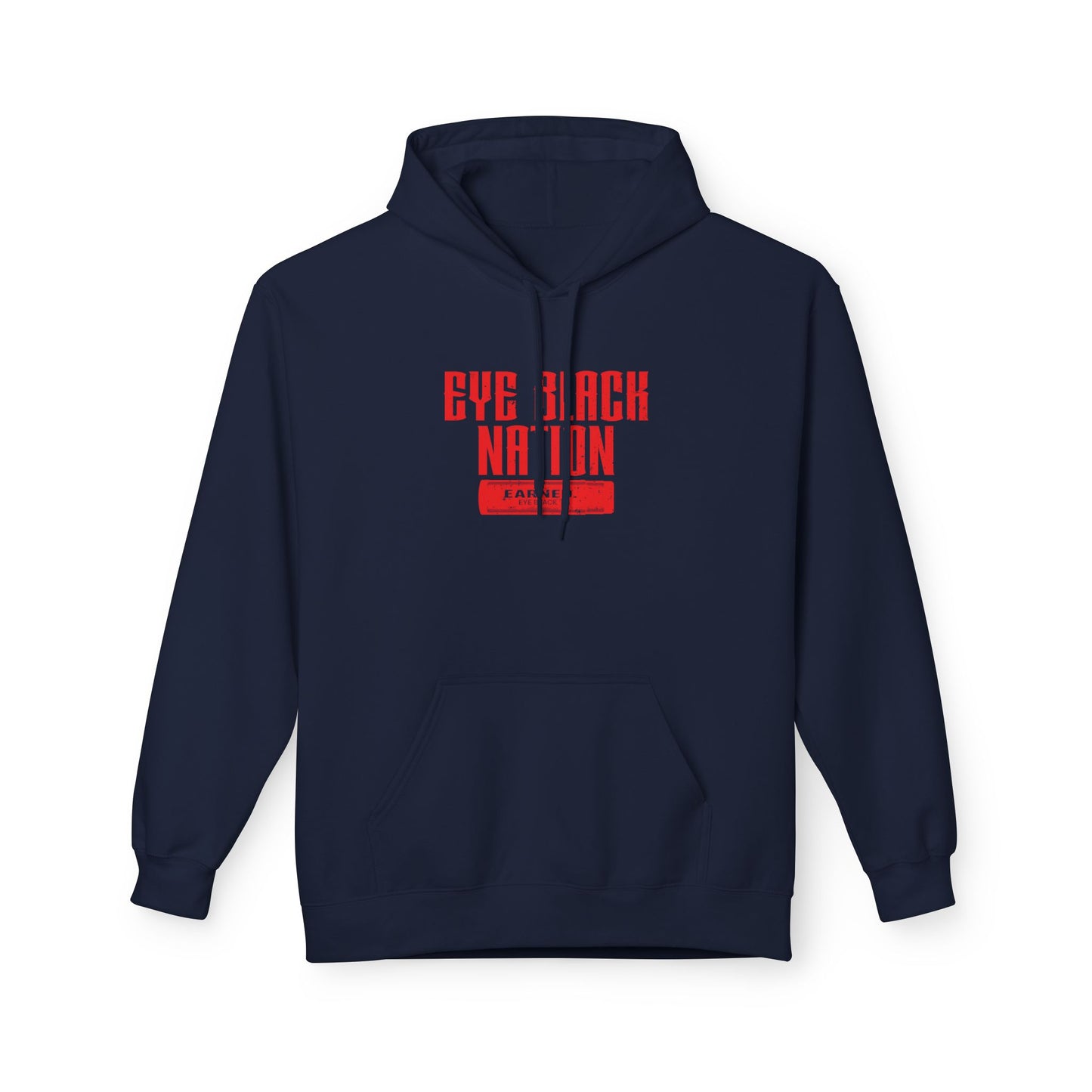 EYE BLACK NATION Adult Hoodie (Red Font)
