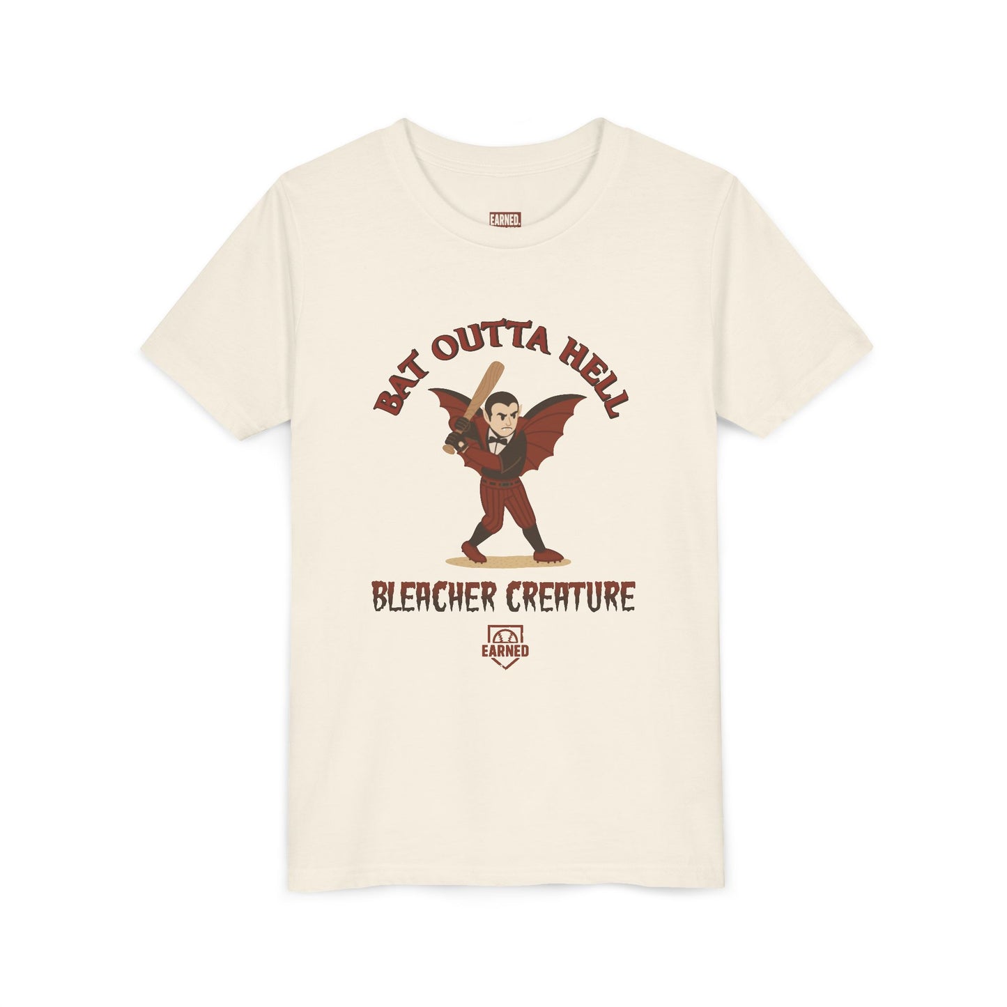 BAT OUTTA HELL Youth Tee - BLEACHER CREATURE Collection
