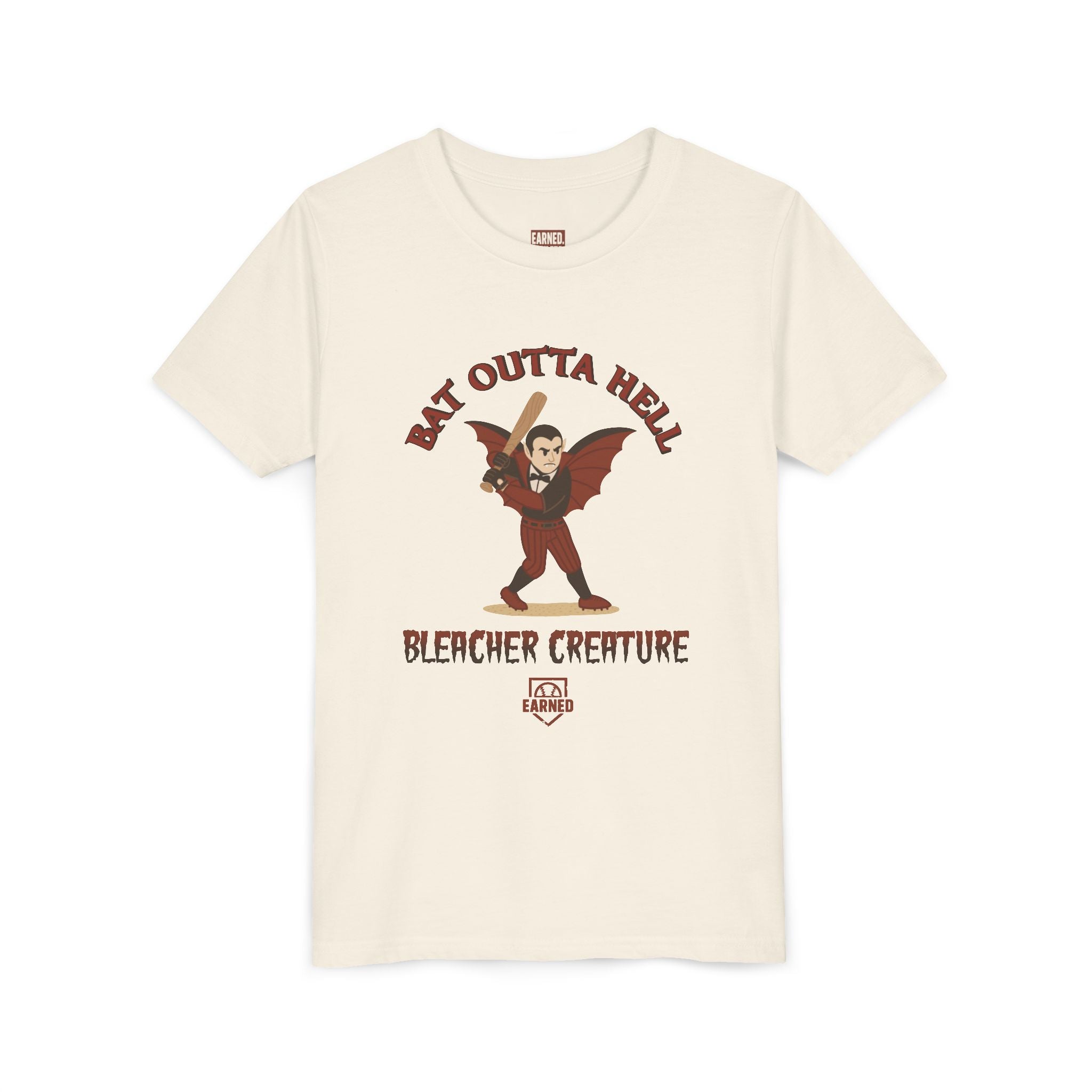 BAT OUTTA HELL Youth Tee - BLEACHER CREATURE Collection