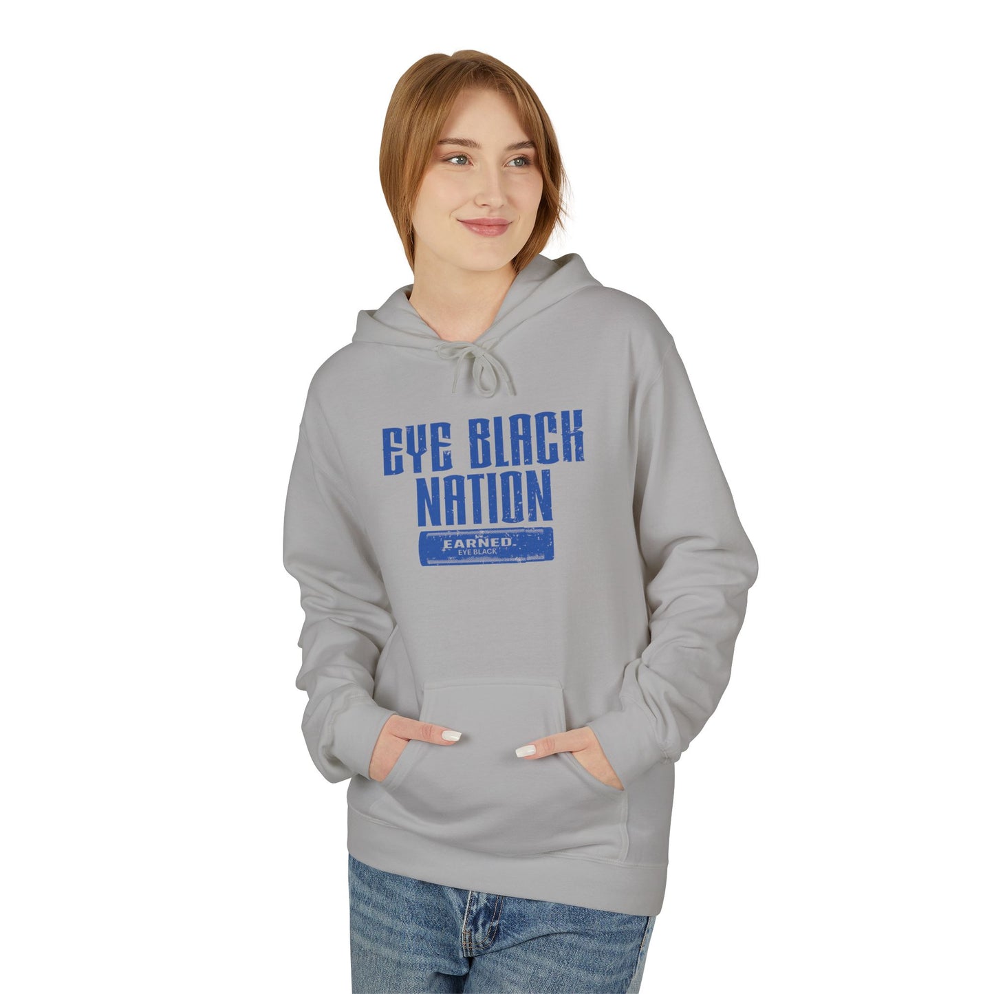 EYE BLACK NATION / WARRIOR Hoodie (Blue Font)