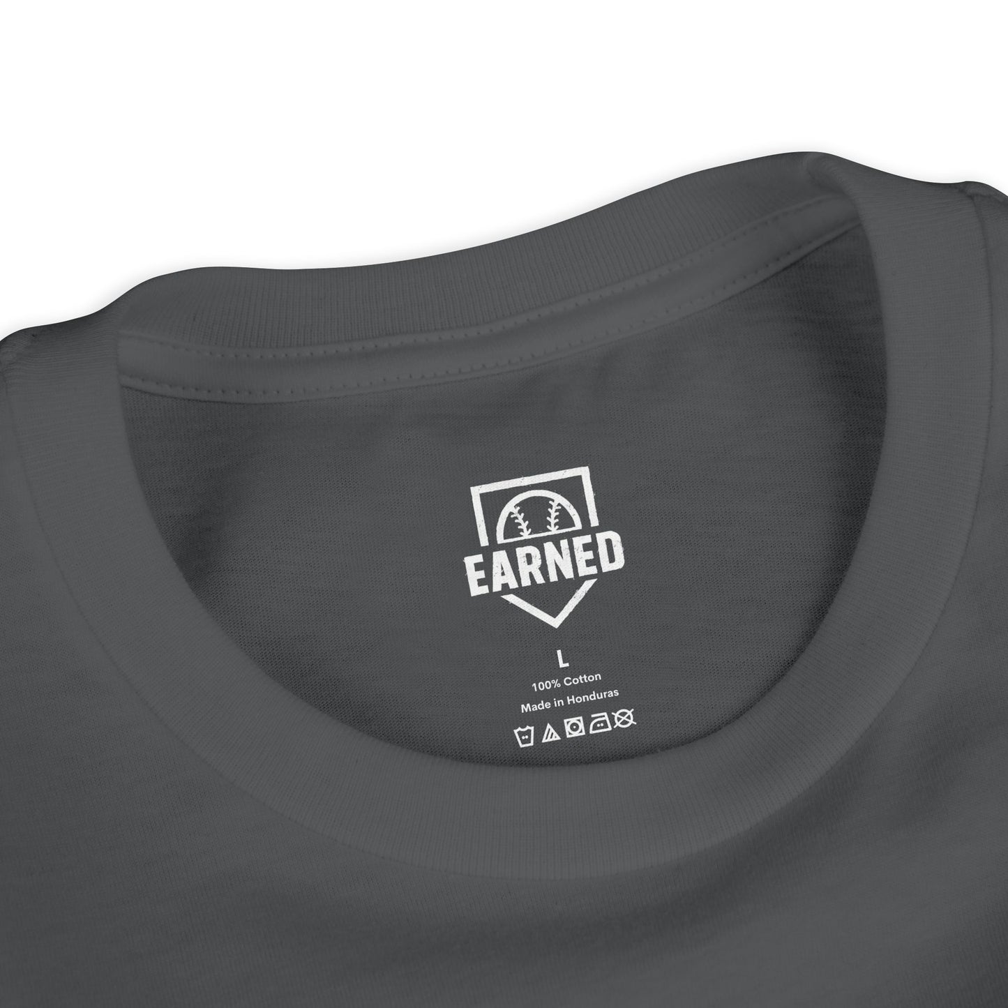 EARNED. ATHLETE. Youth Tee (White Font)