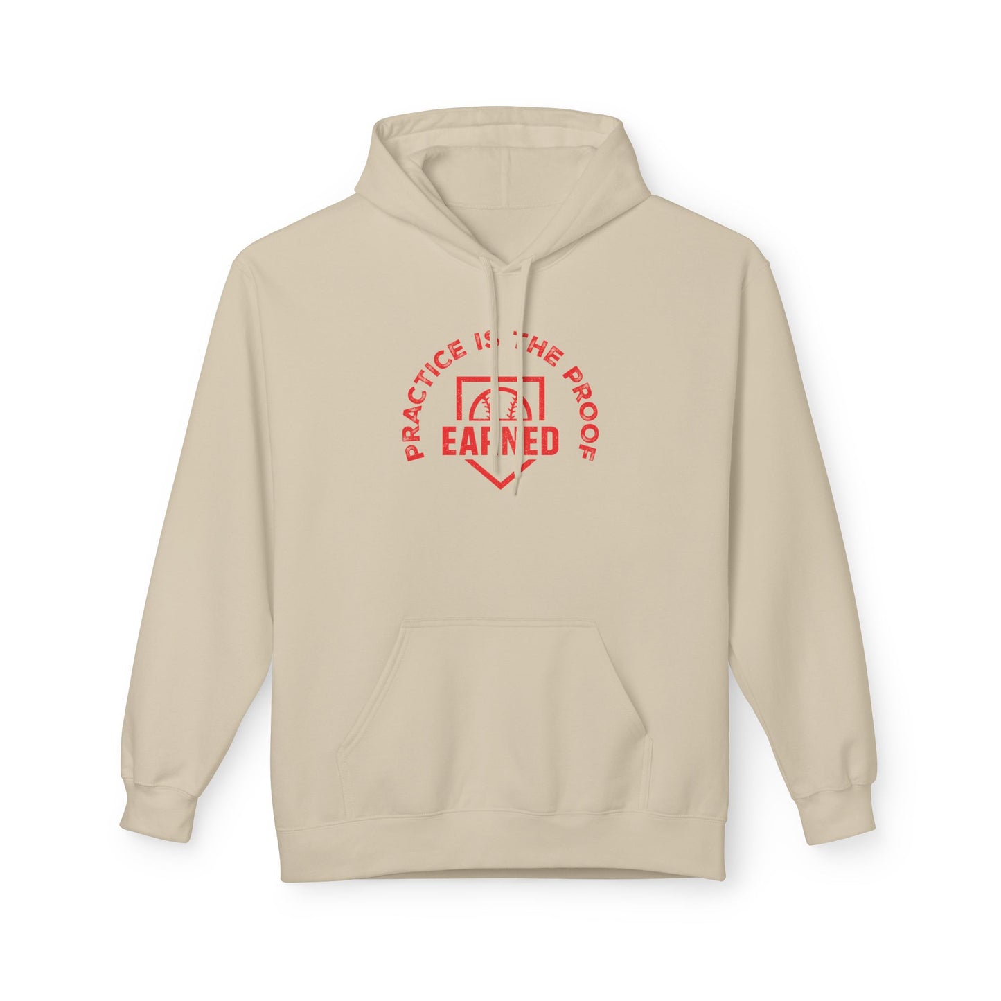 PRACTICE IS THE PROOF Hoodie (Red Font)