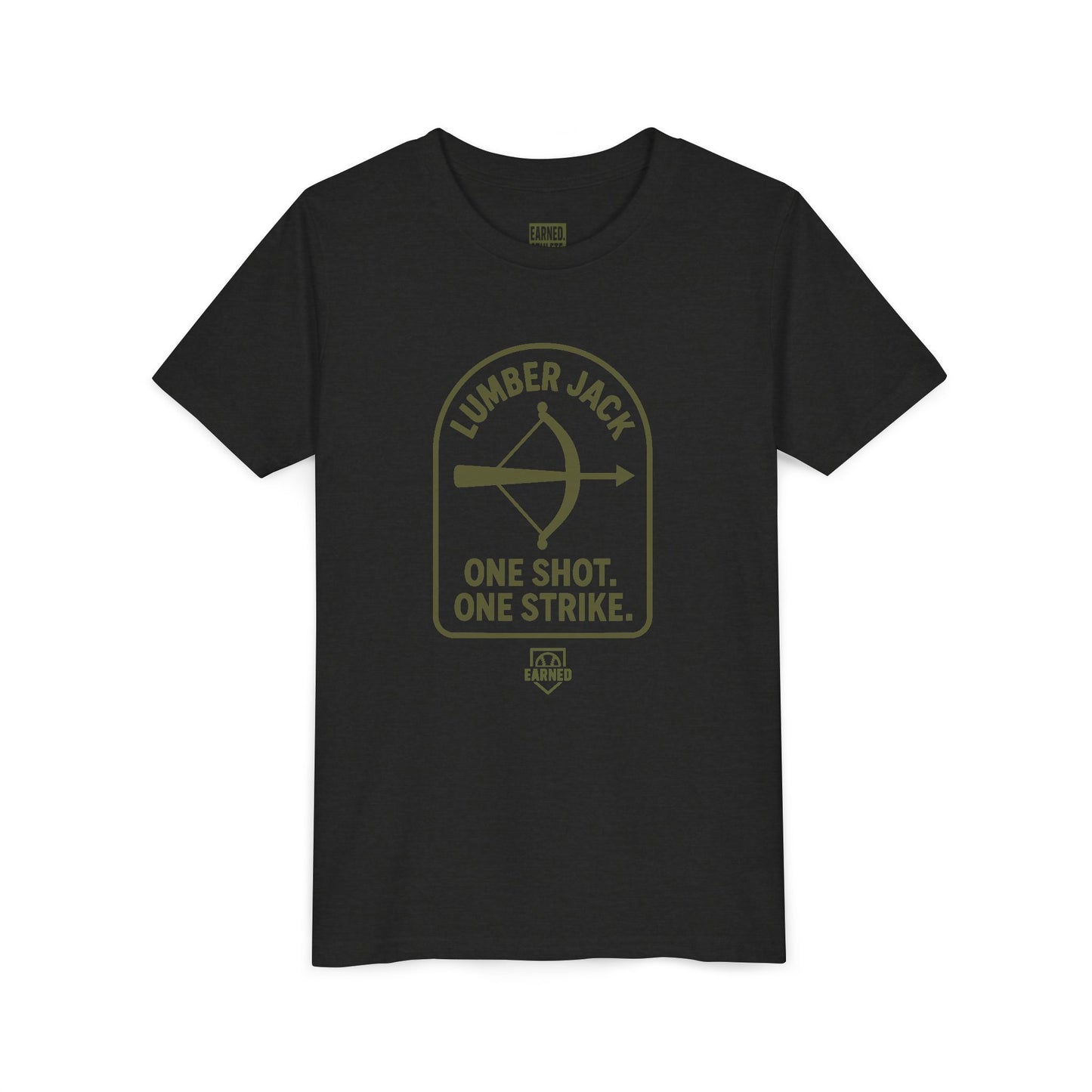 ONE SHOT. ONE STRIKE. Youth Tee – LUMBER JACK Collection