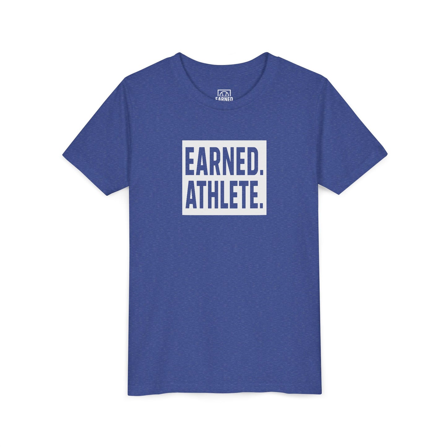 EARNED. ATHLETE. Youth Tee (White Font)