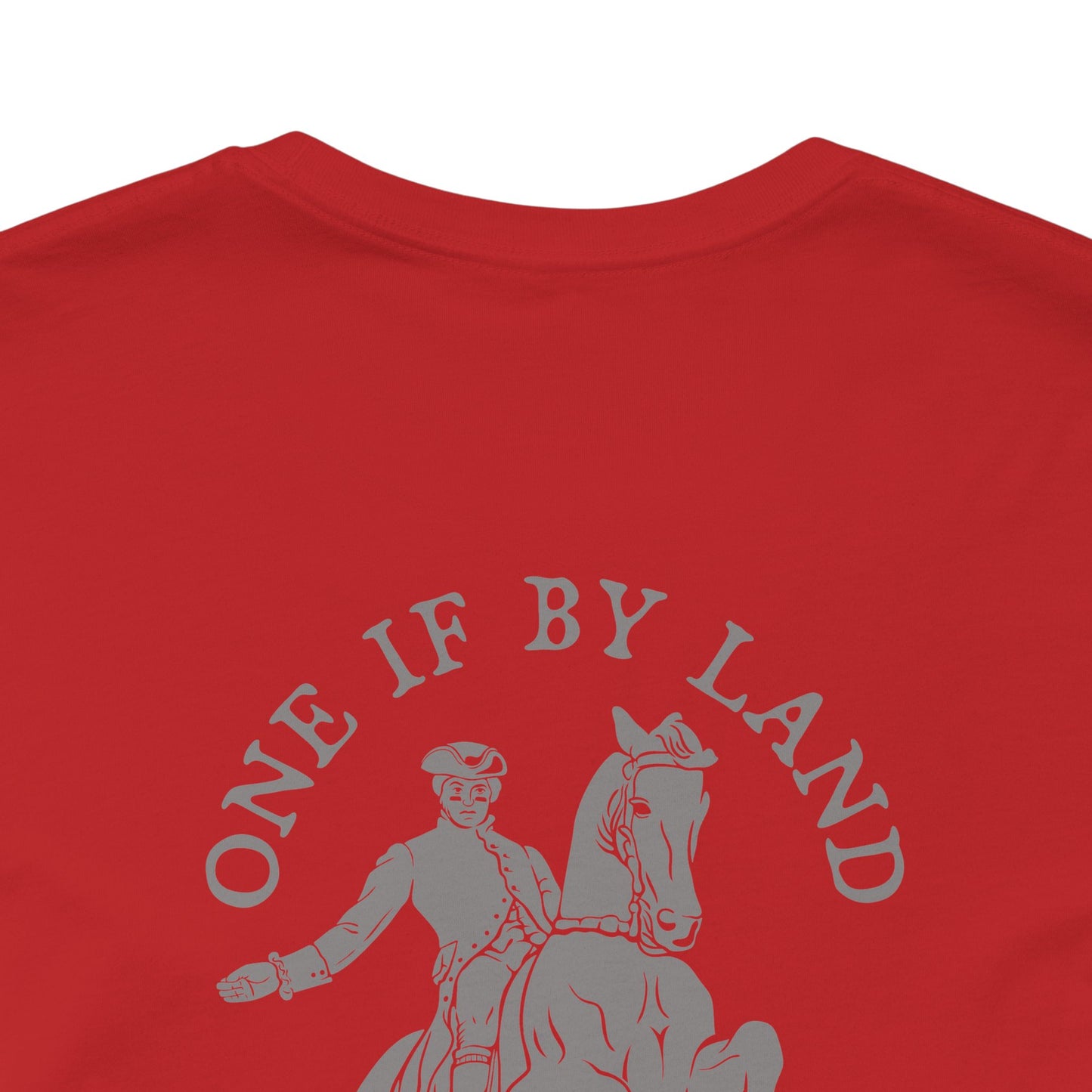 ONE IF BY LAND, TWO IF IT'S A DOUBLE Tee (Paul Revere White)