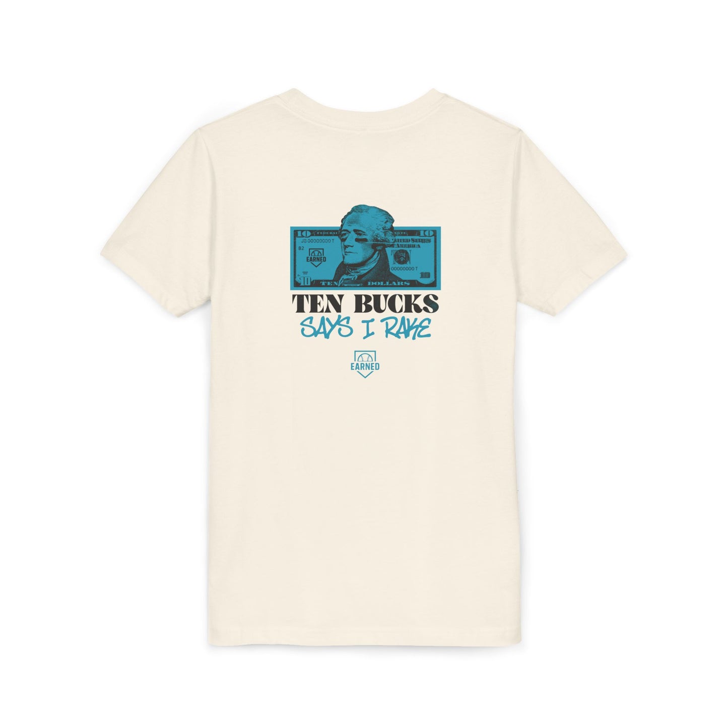 TEN BUCKS SAYS I RAKE Youth Tee (Blue Logo)