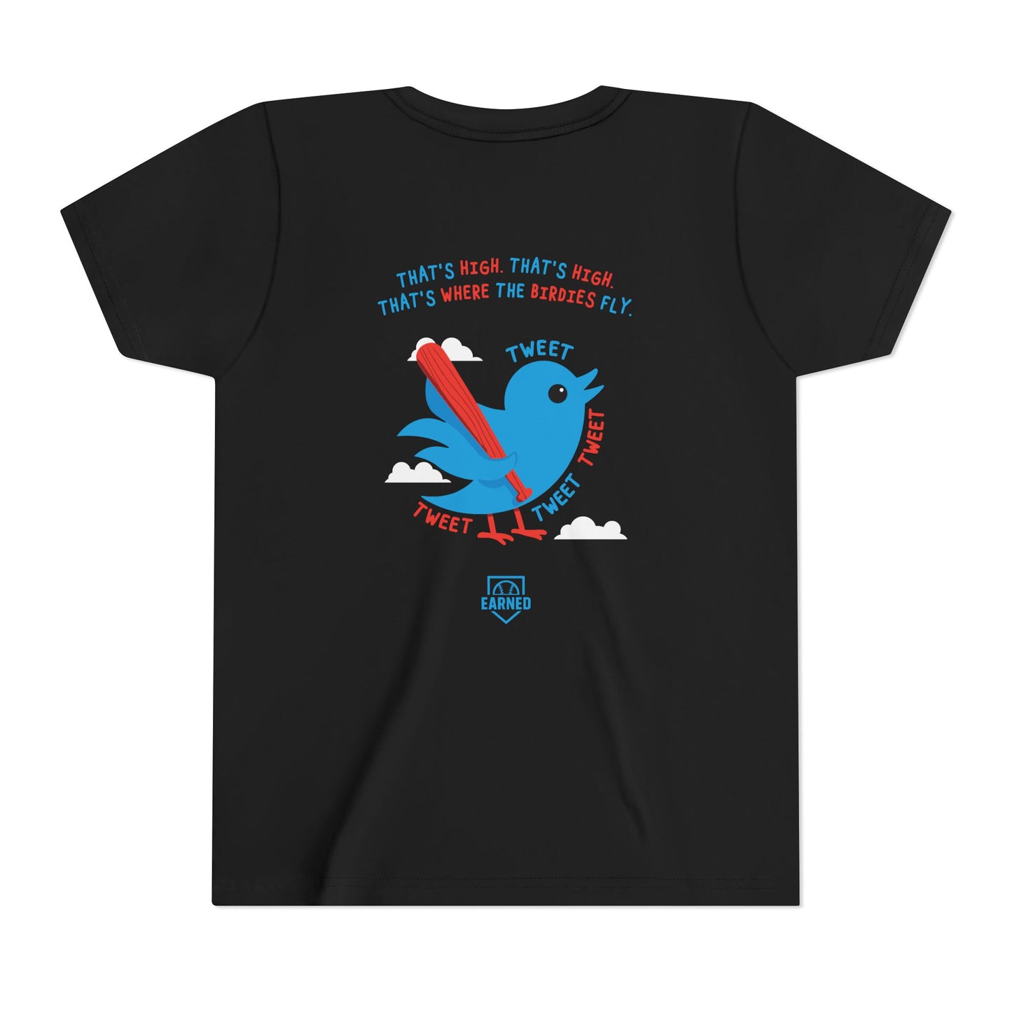 THAT'S HIGH Youth Tee (Blue Bird) - DUGOUT CHANT Collection