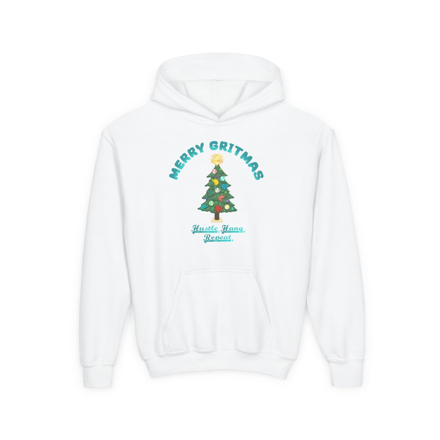 MERRY GRITMAS Youth Hoodie - SLEIGH SQUAD Collection