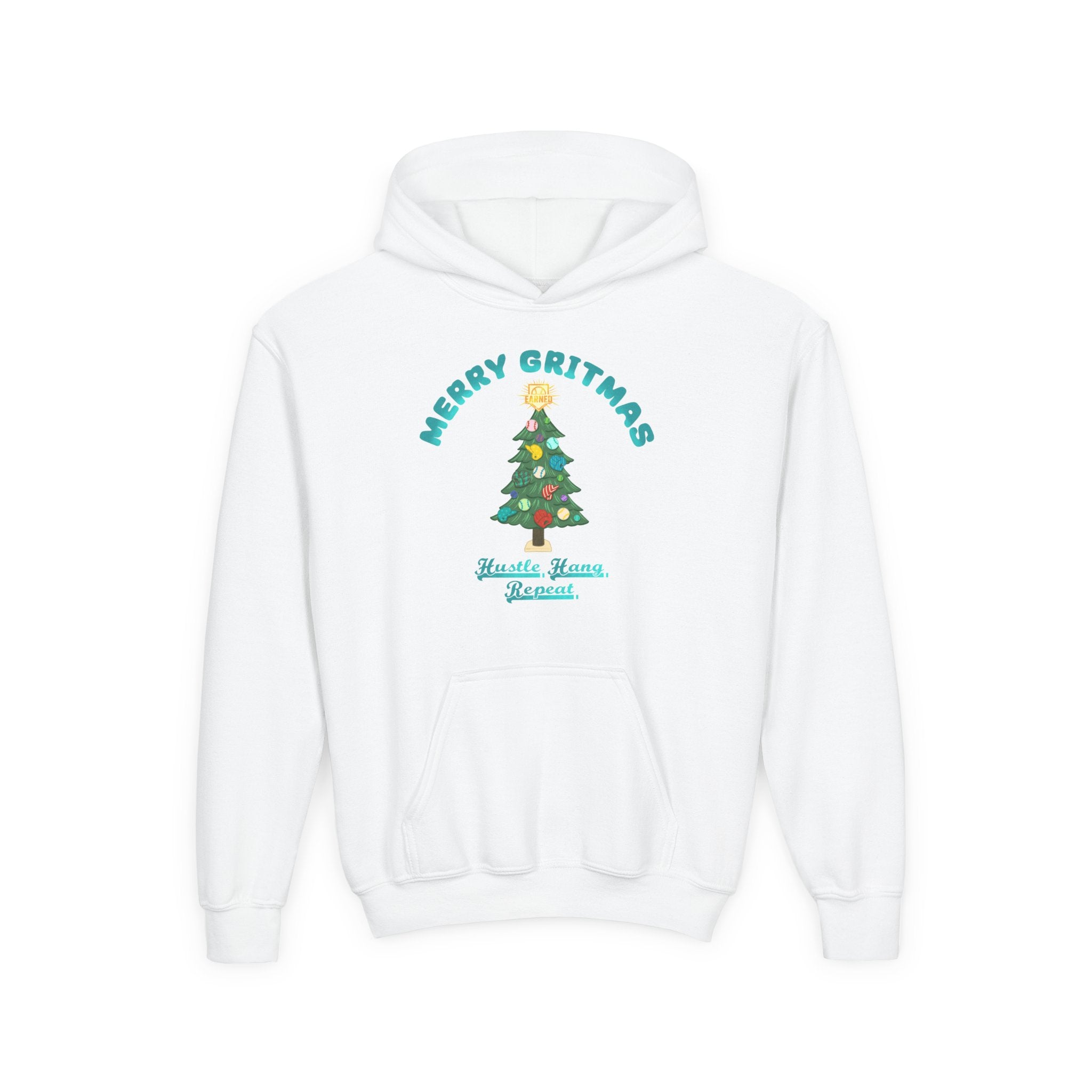 MERRY GRITMAS Youth Hoodie - SLEIGH SQUAD Collection