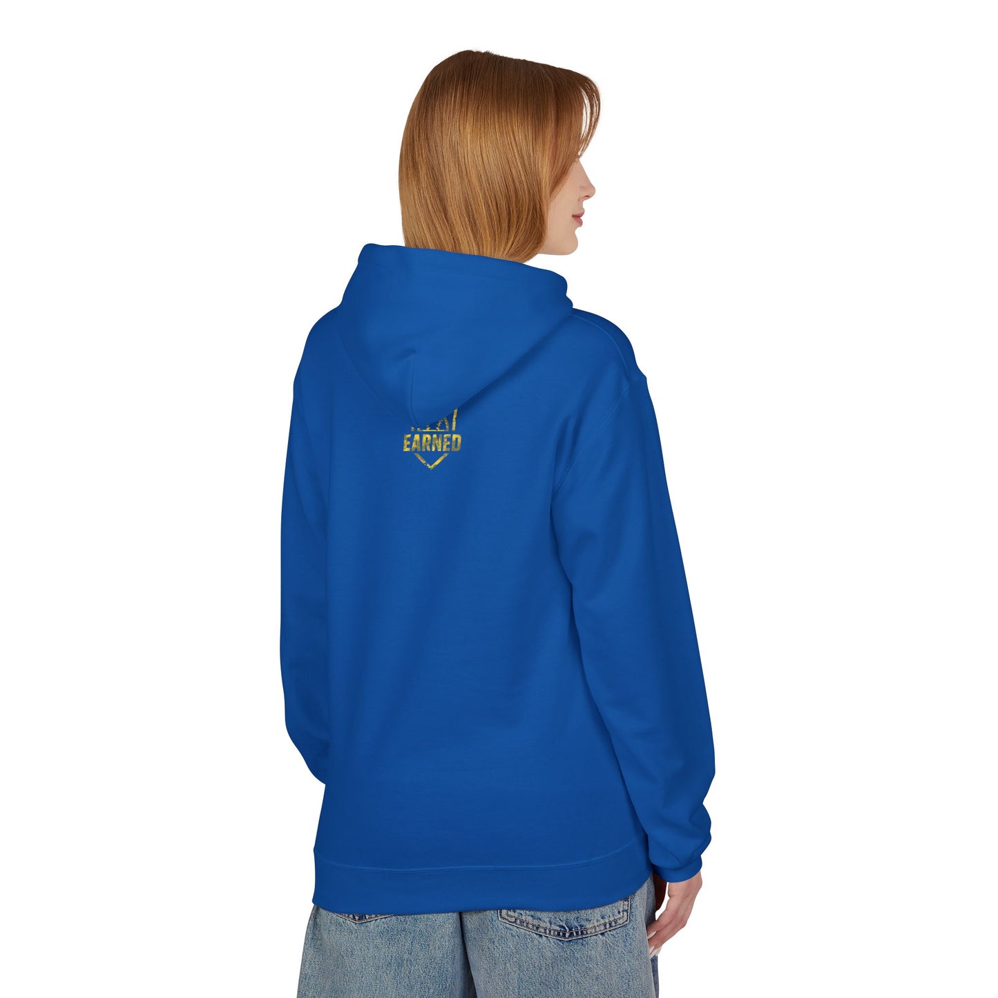 SHOWING UP ADDS UP Adult Hoodie (Yellow Camo Logo)