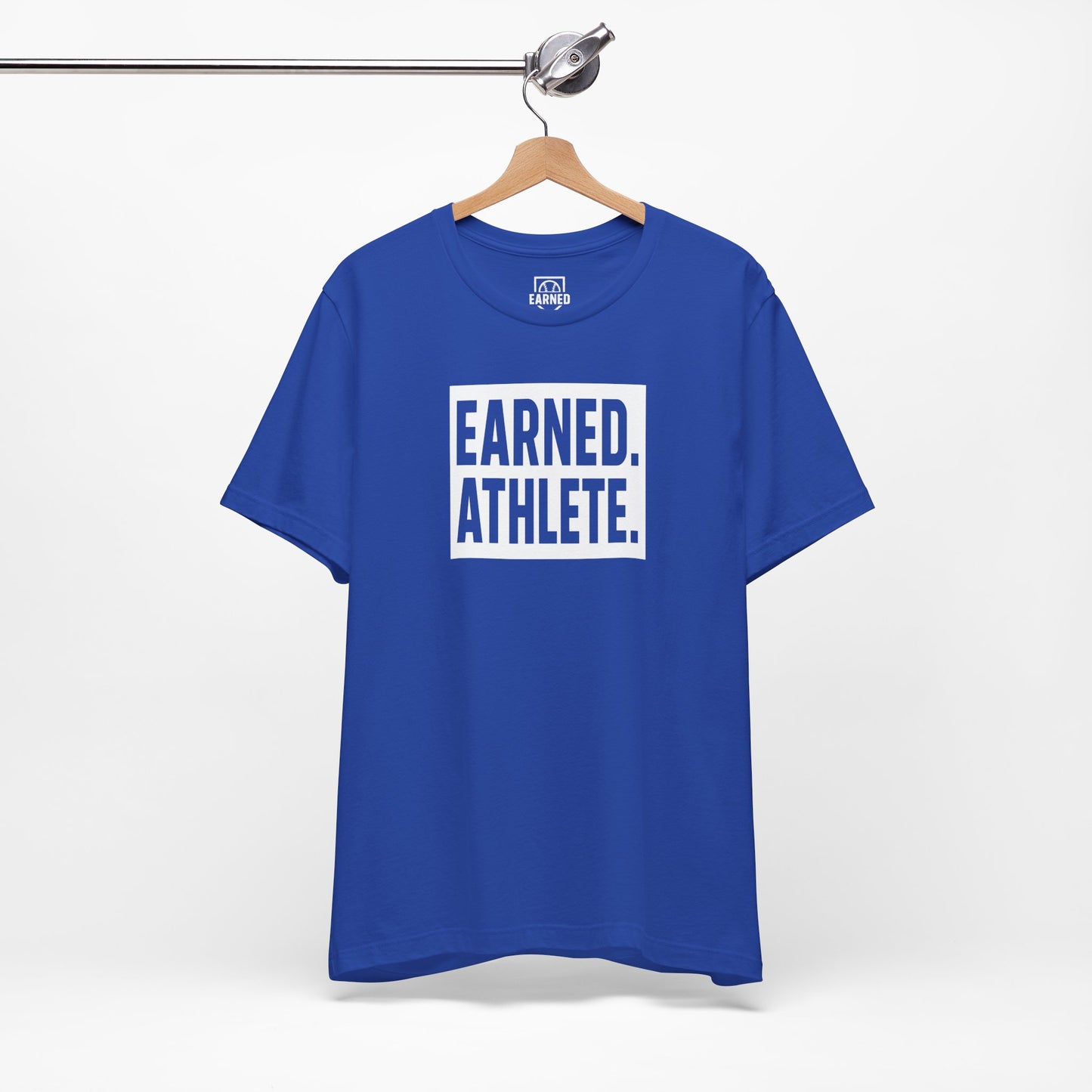 EARNED. ATHLETE. Tee (White Font)