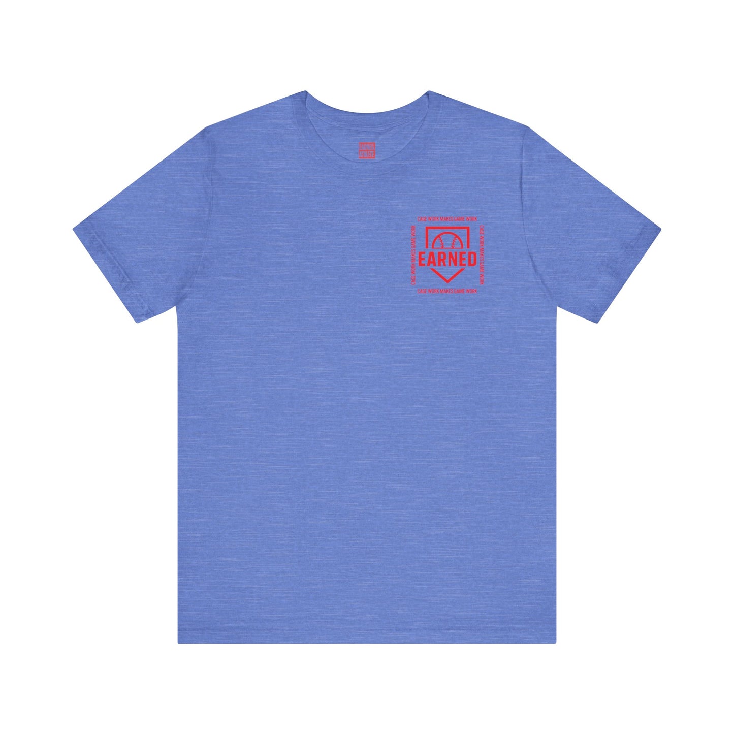 CAGE WORK MAKES GAME WORK Tee (Red Font)