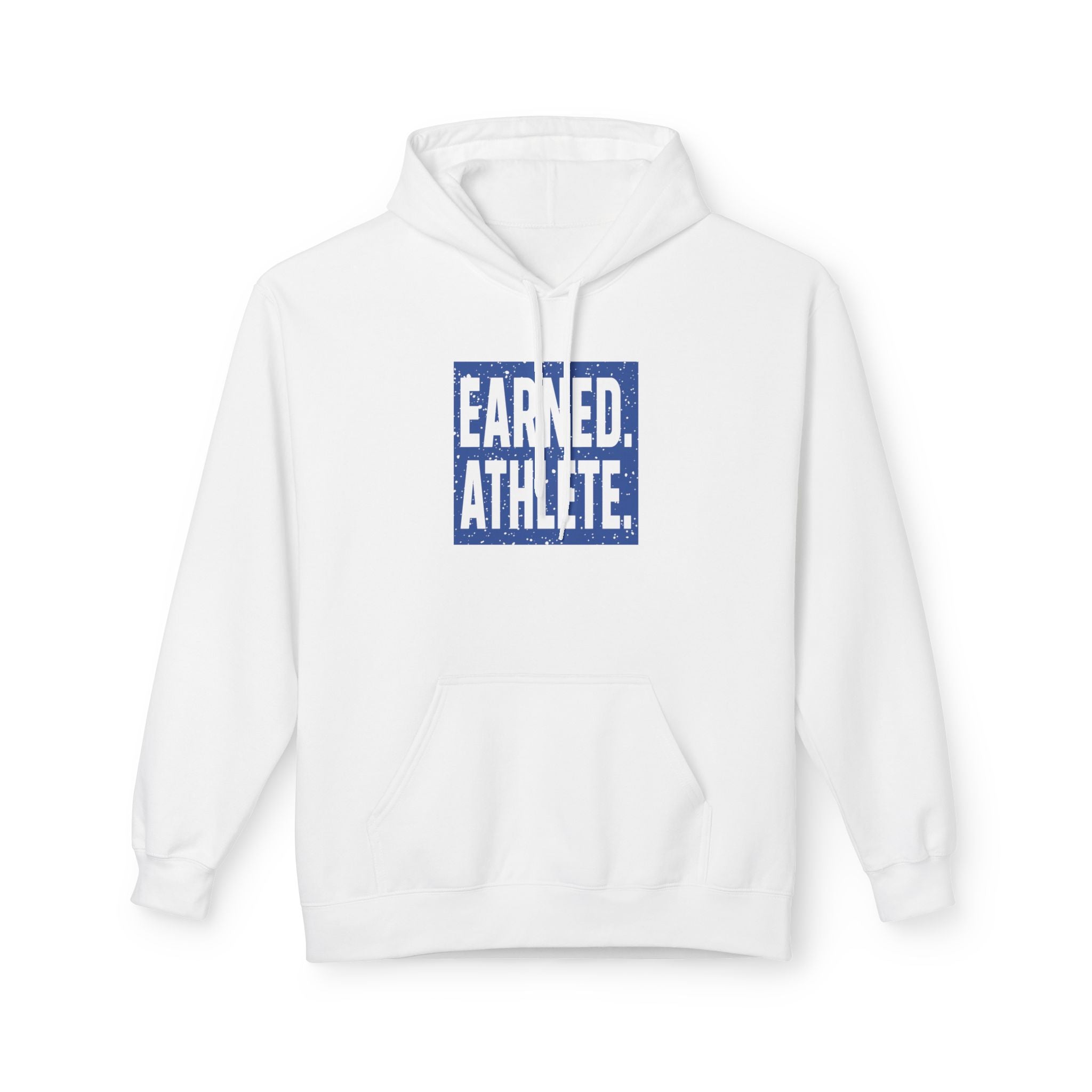 EARNED. ATHLETE. Hoodie (Blue Logo)